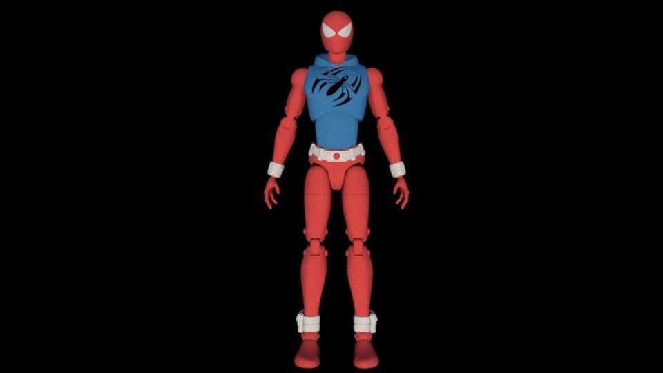 Spider man scarlet spider Action figure 3D print model_17