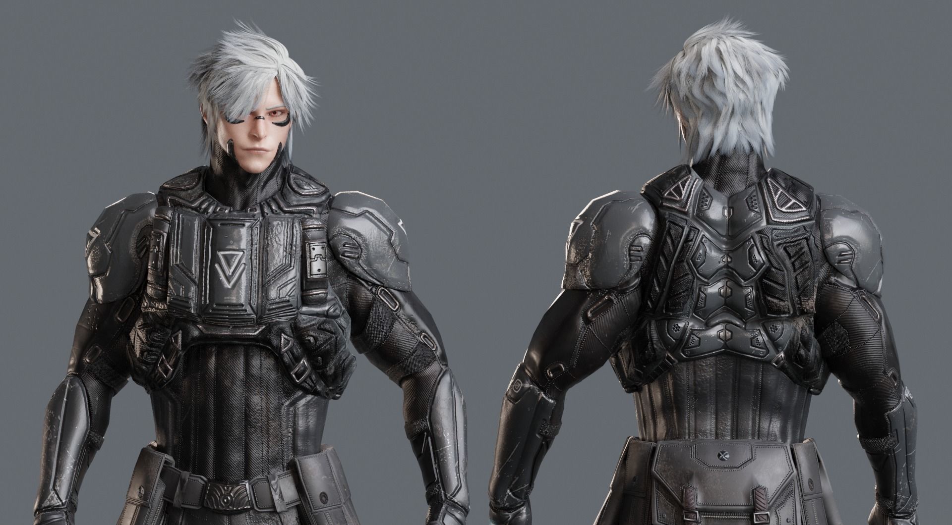 Low Poly - Cybernetic Soldier Perseus Low-poly 3D model_20