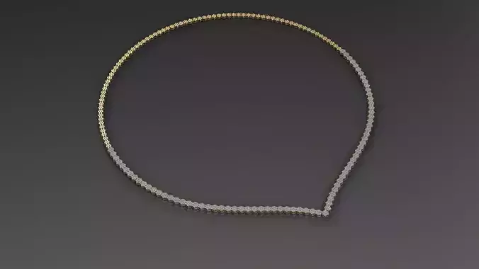 Necklace Diamond Jewelry 3D model