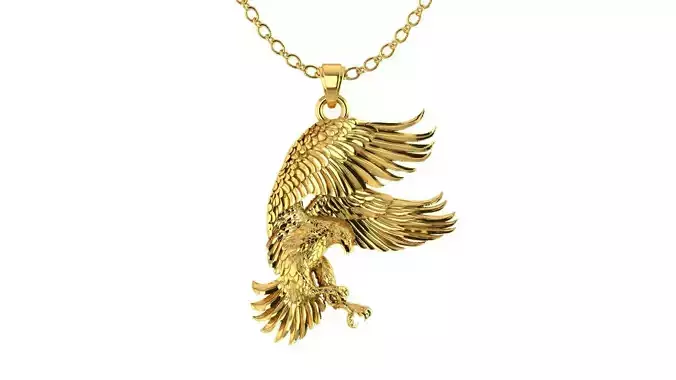 Flying Eagle Pendant Necklace Design