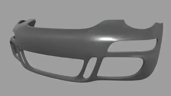 Front Bumper Porsche Custom Low-poly 3D model