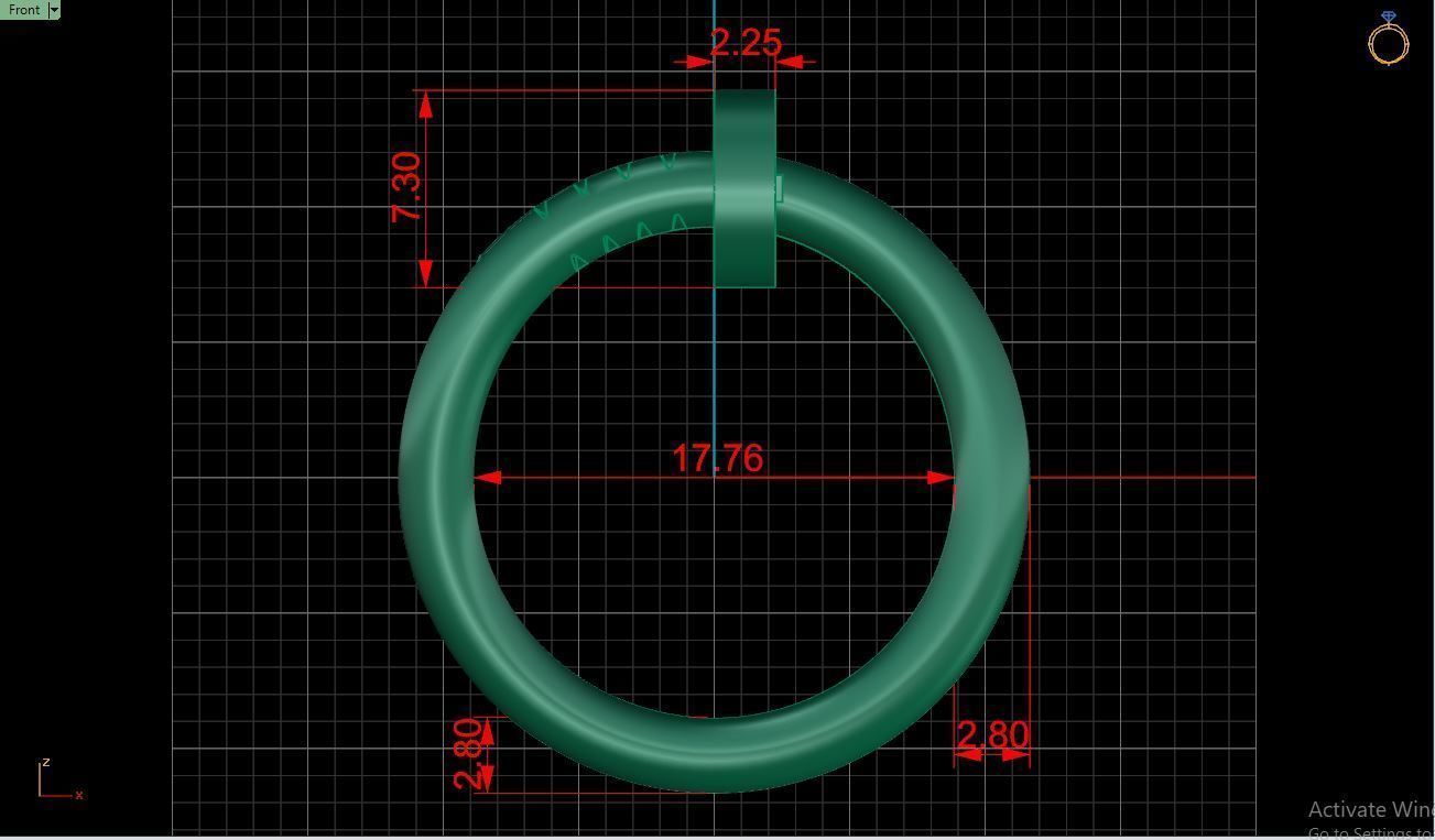 Ring M78 Women ring Size 7 5 US 3D print model_9