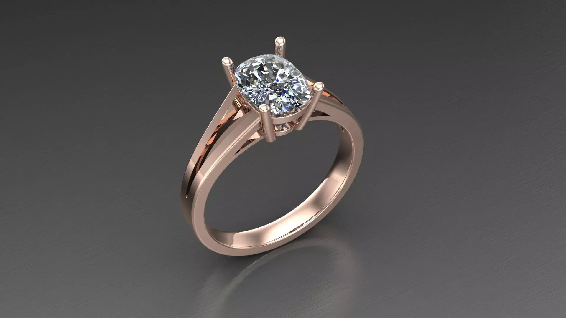 Solitare Women Ring cad file 3d 3D model_0