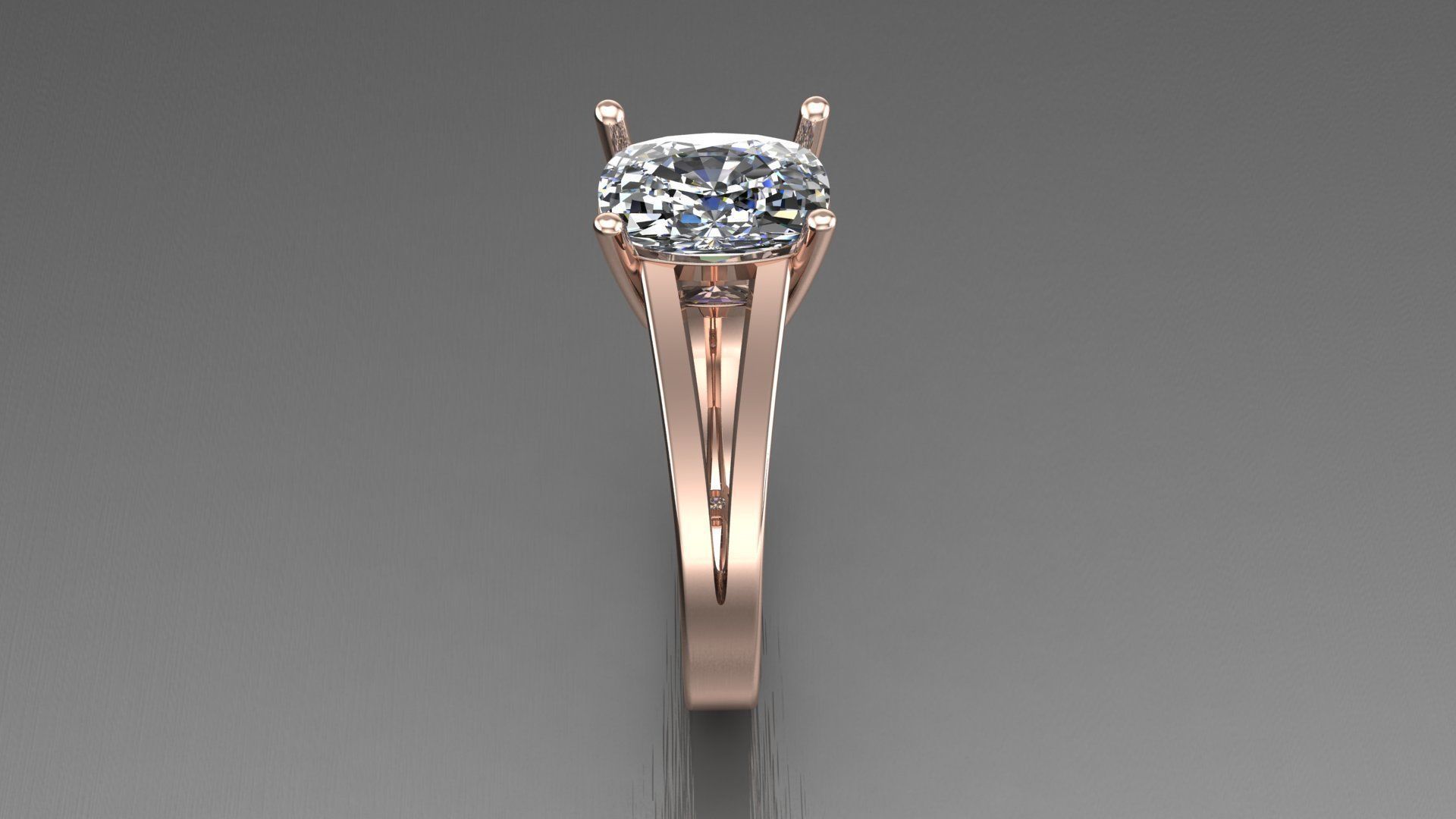 Solitare Women Ring cad file 3d 3D model_3