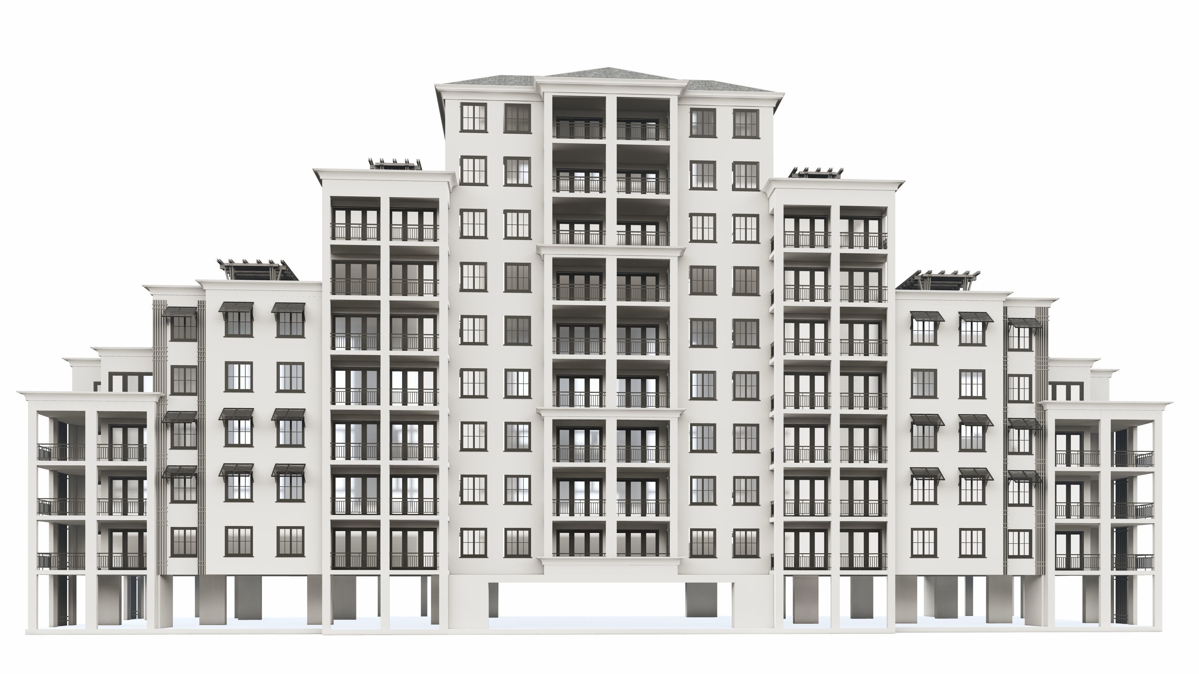 Building 3D Model apartment 3D model_3