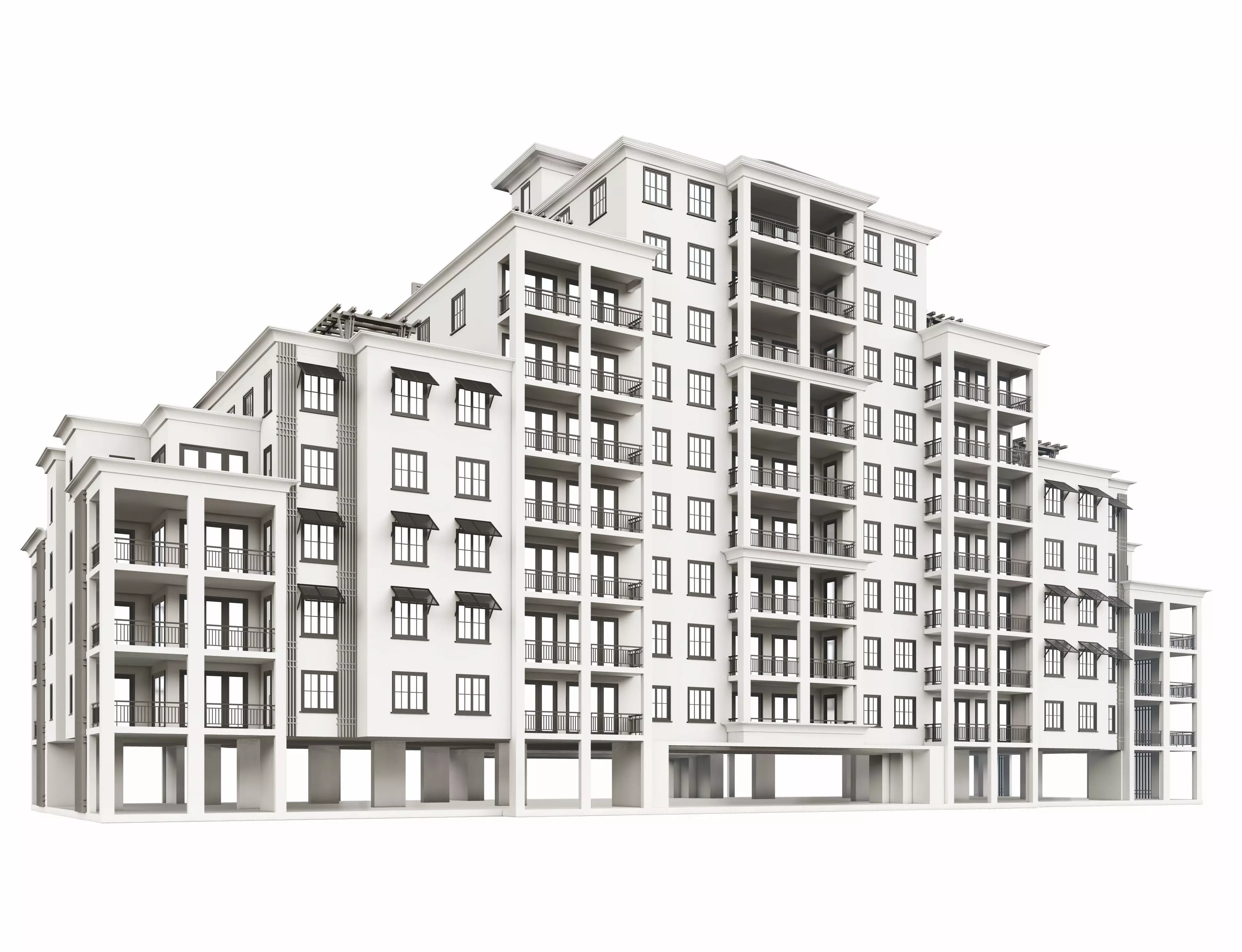 Building 3D Model apartment 3D model_0