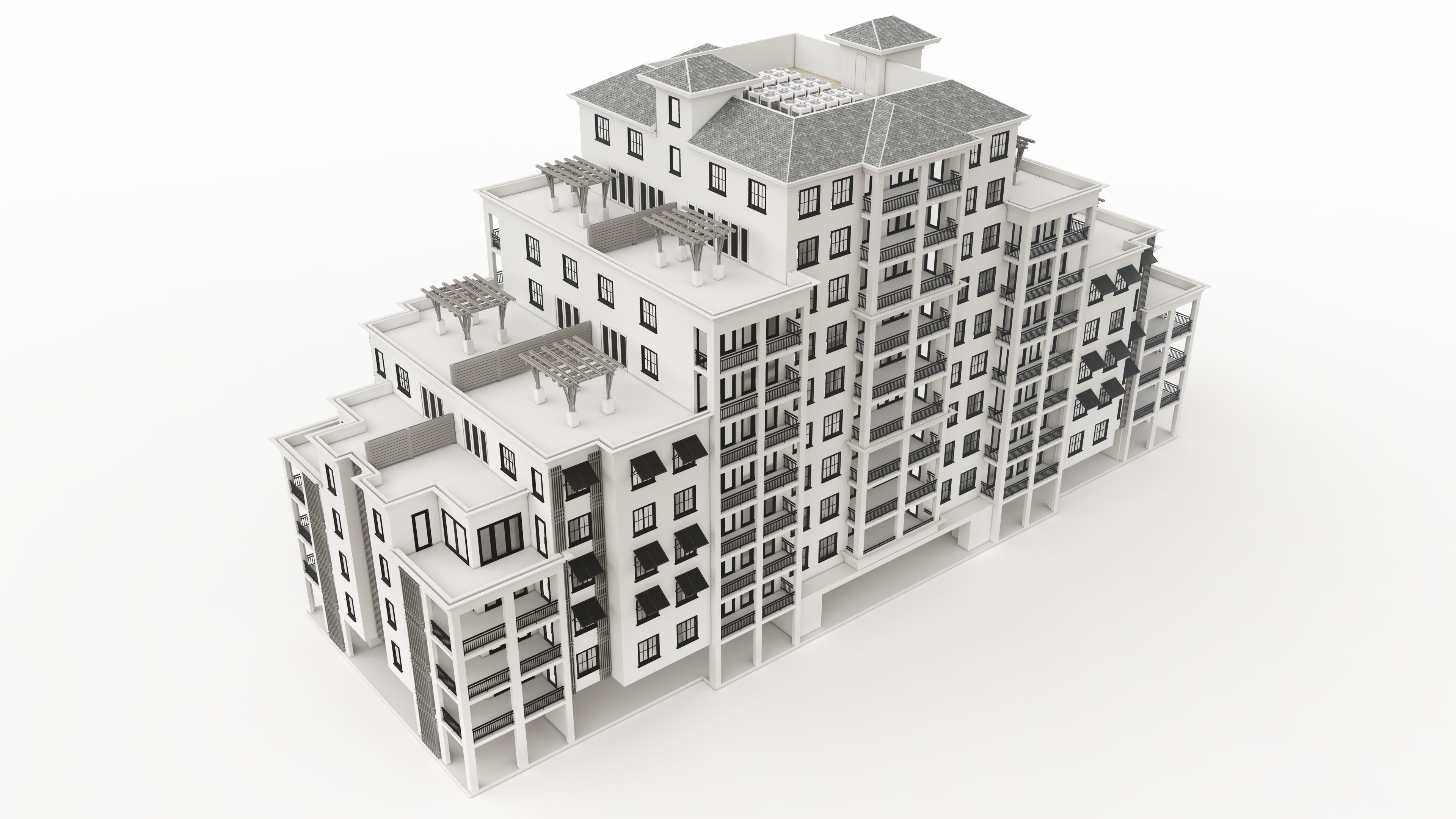 Building 3D Model apartment 3D model_4
