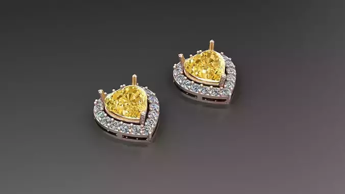 heart earring  3D model