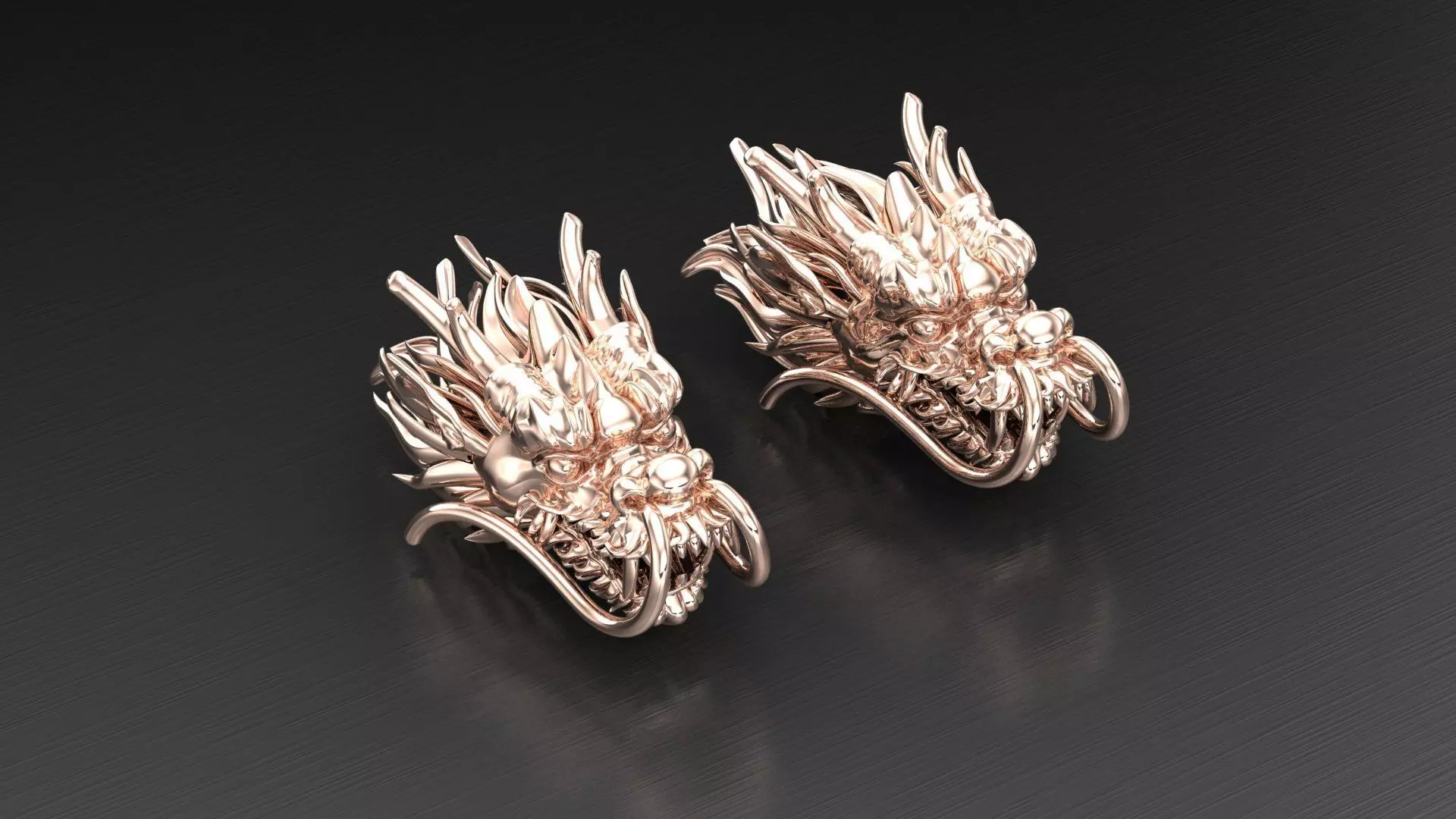Dragon earring 3D model_0