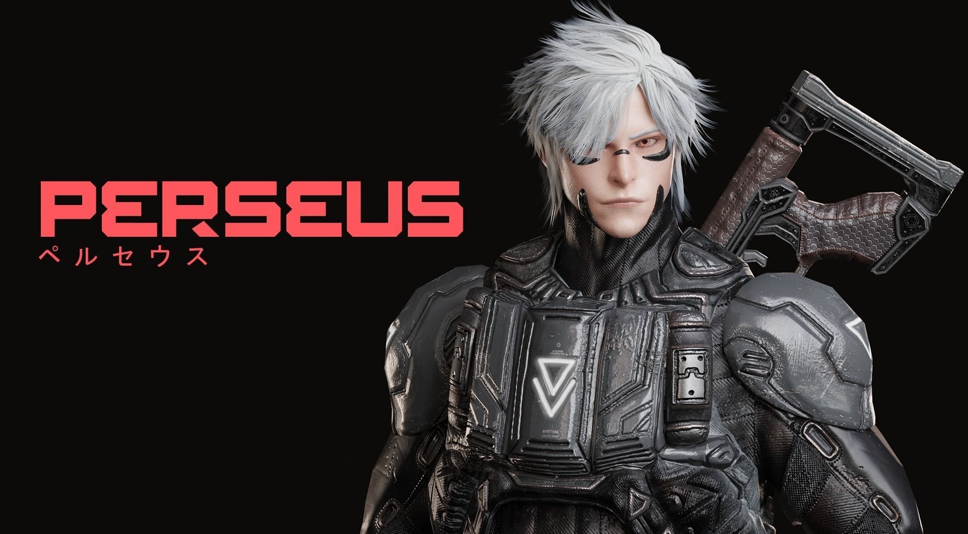 Low Poly - Cybernetic Soldier Perseus - Complete Low-poly 3D model_1