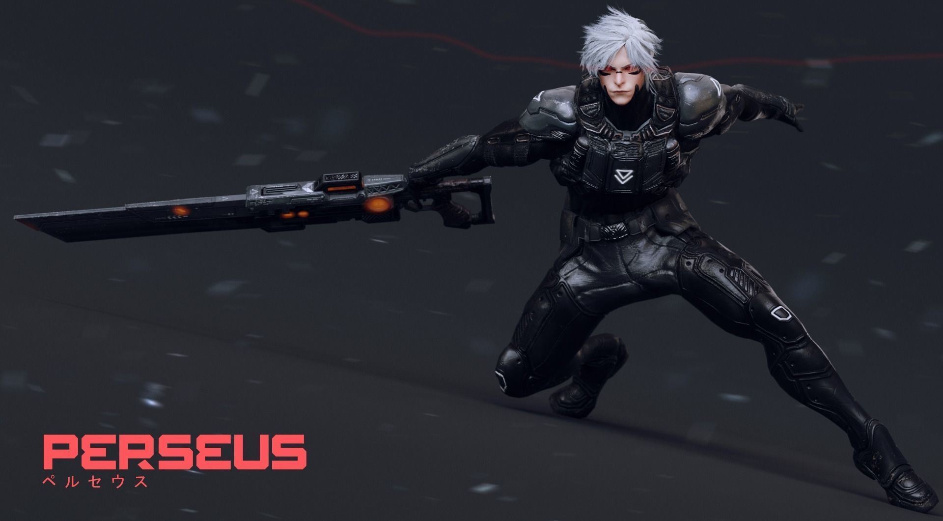 Low Poly - Cybernetic Soldier Perseus - Complete Low-poly 3D model_38