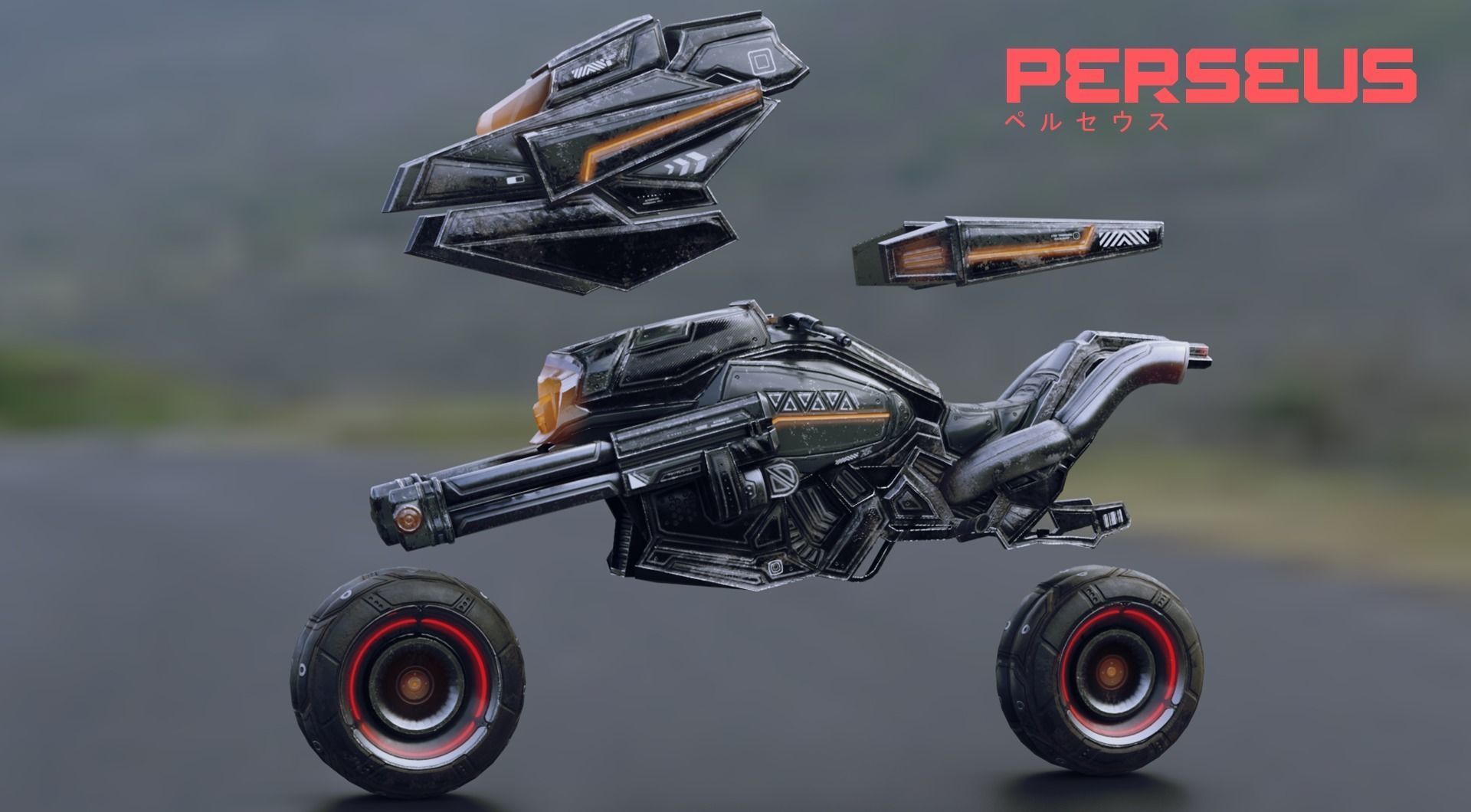 Low Poly - Cybernetic Soldier Perseus - Complete Low-poly 3D model_46