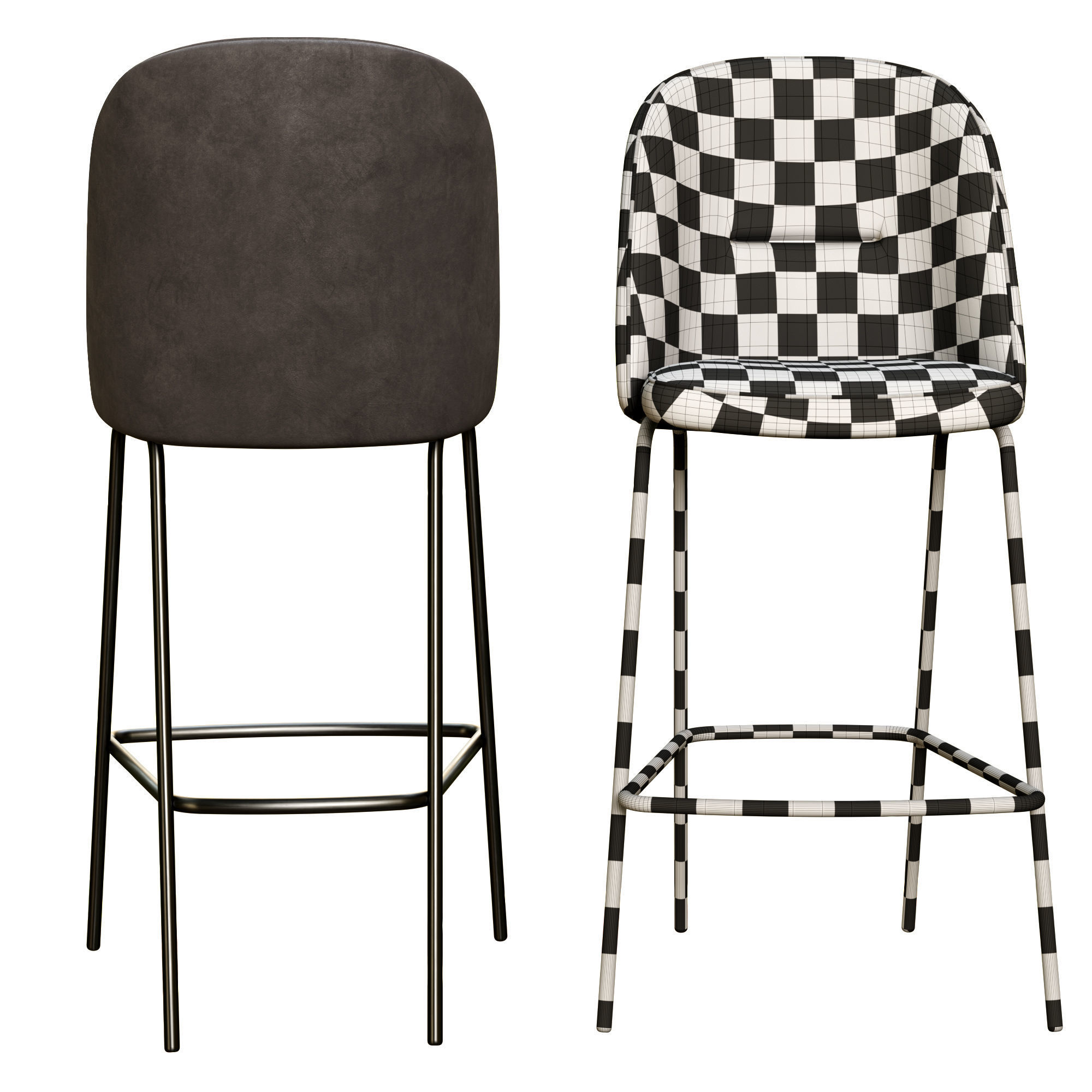 Leader Contract Duna Stool  3D model_3