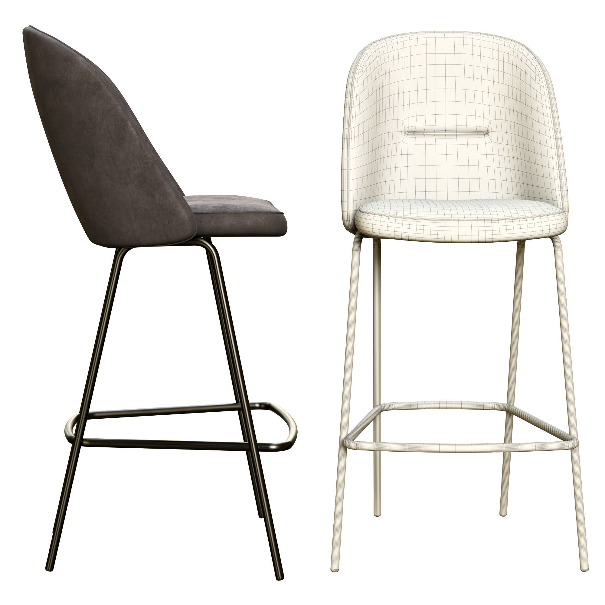 Leader Contract Duna Stool  3D model_2