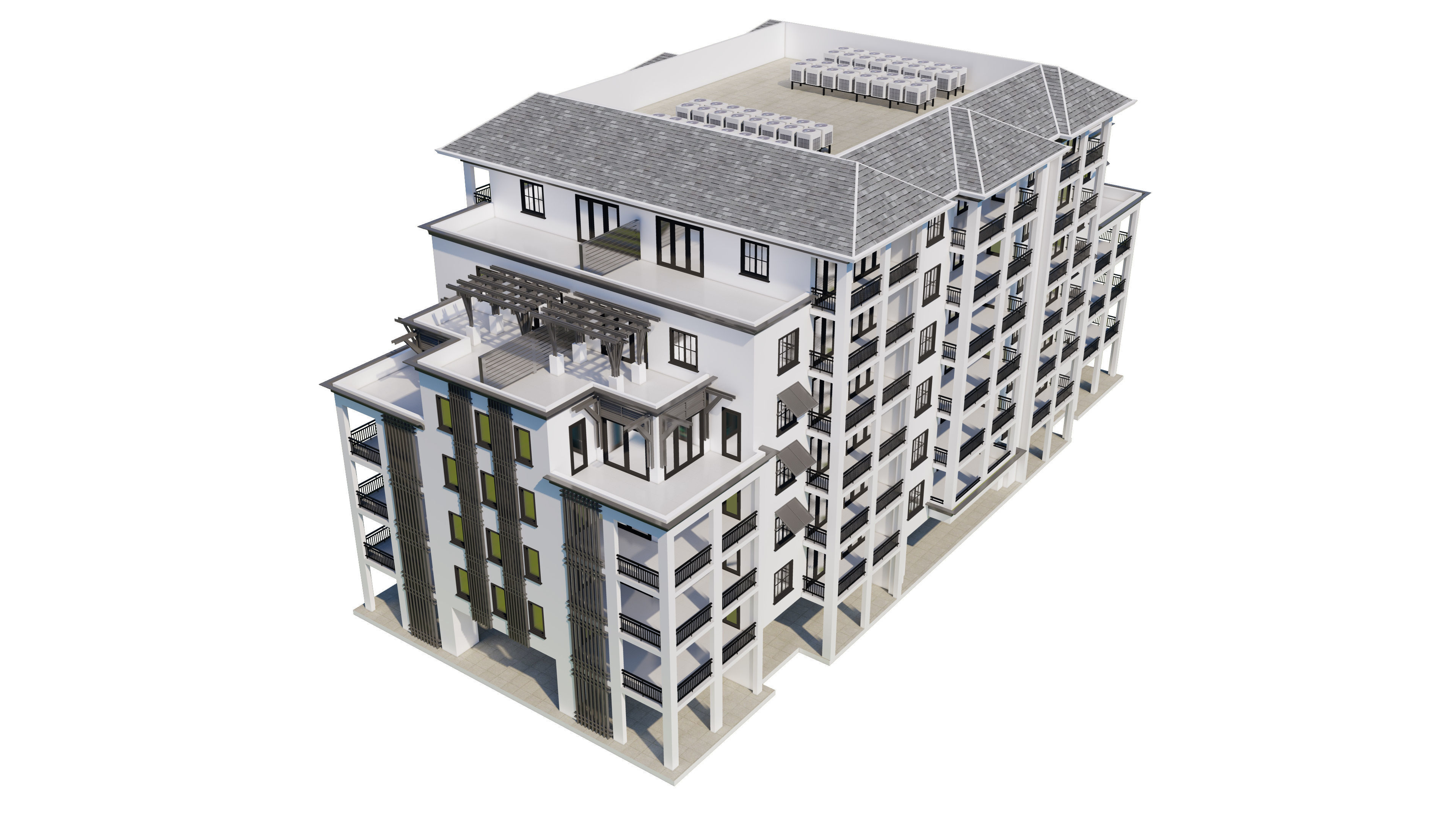 Building 3D Model apartment 3D model_4