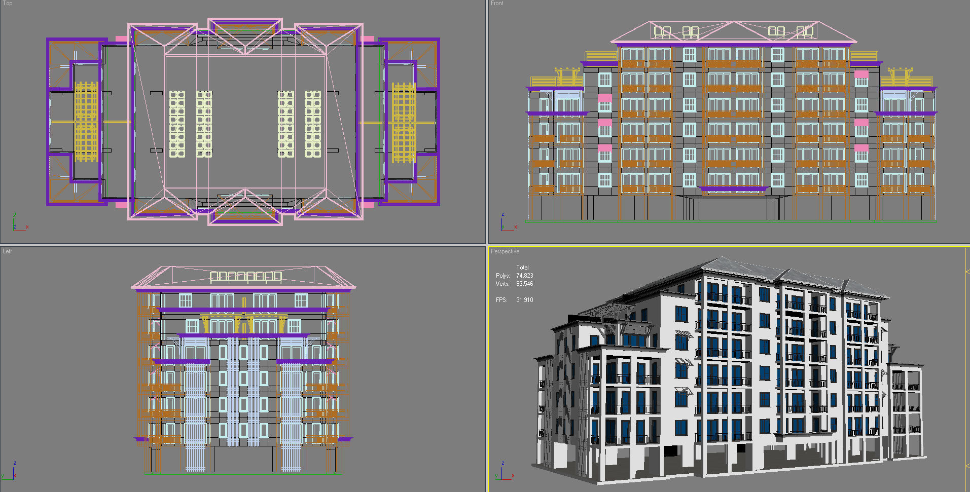 Building 3D Model apartment 3D model_8