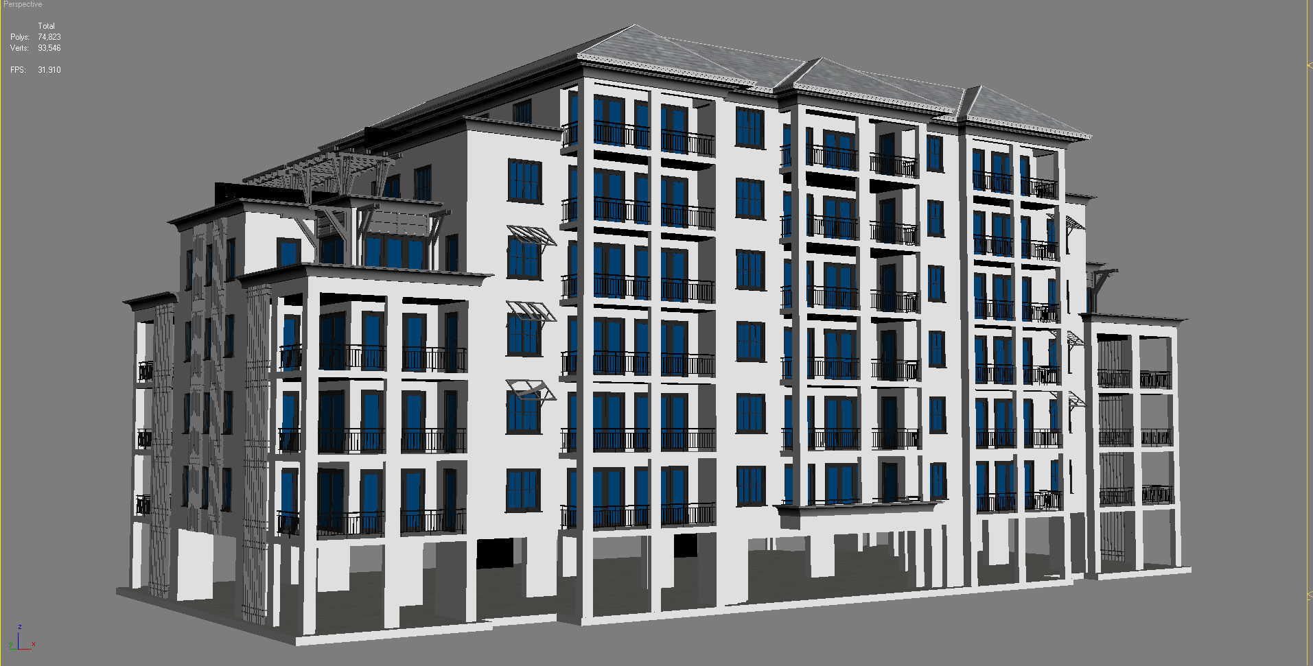 Building 3D Model apartment 3D model_2