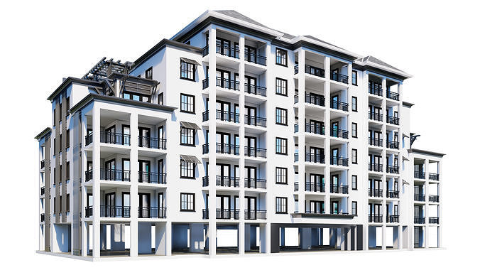 Building 3D Model apartment 3D model
