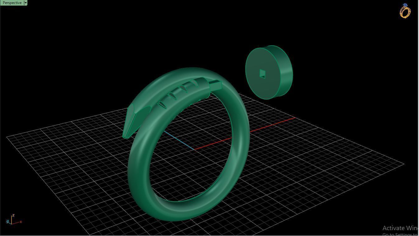 Ring M80 Women ring Size 8 US 3D print model_11
