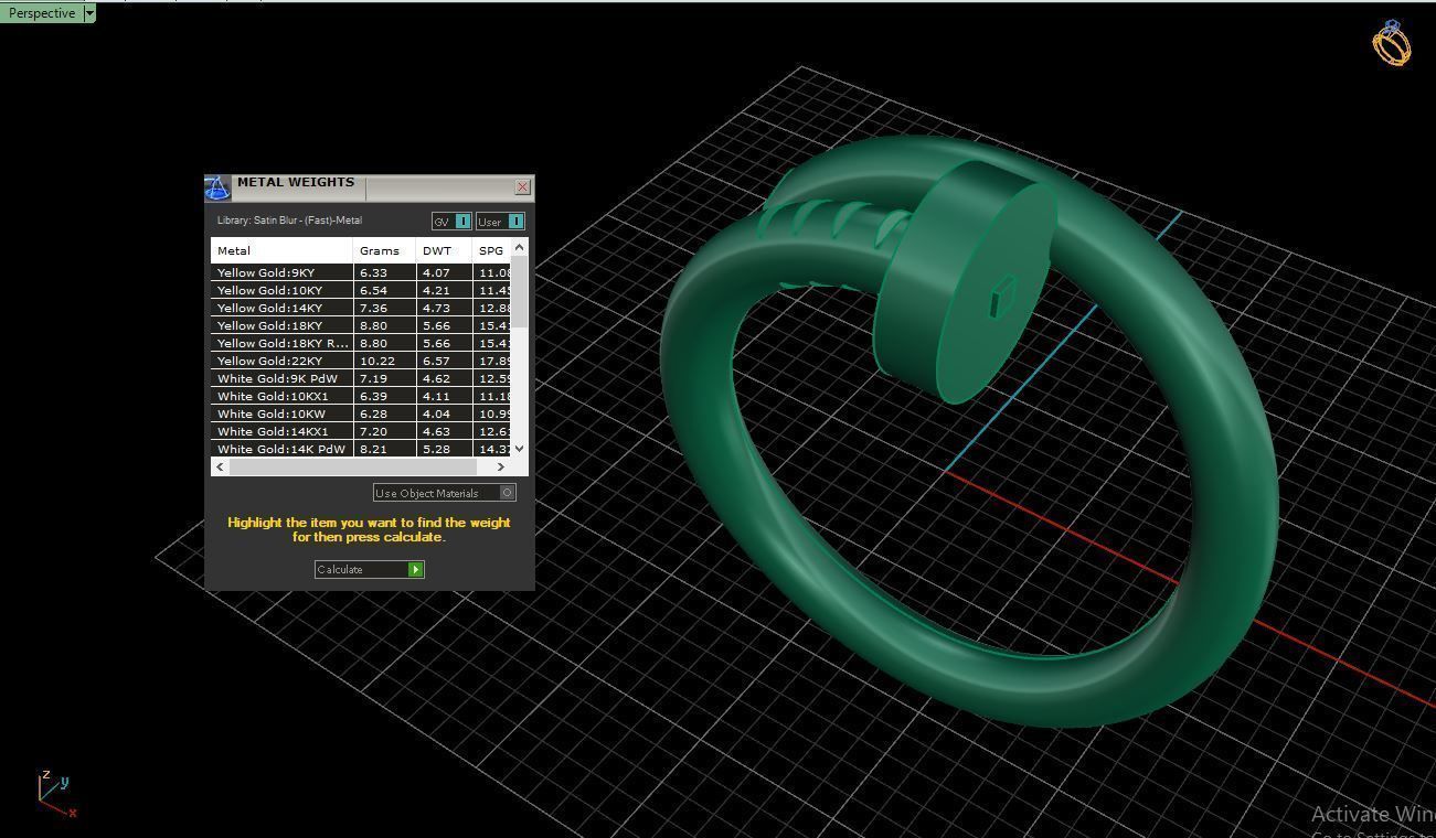 Ring M80 Women ring Size 8 US 3D print model_10