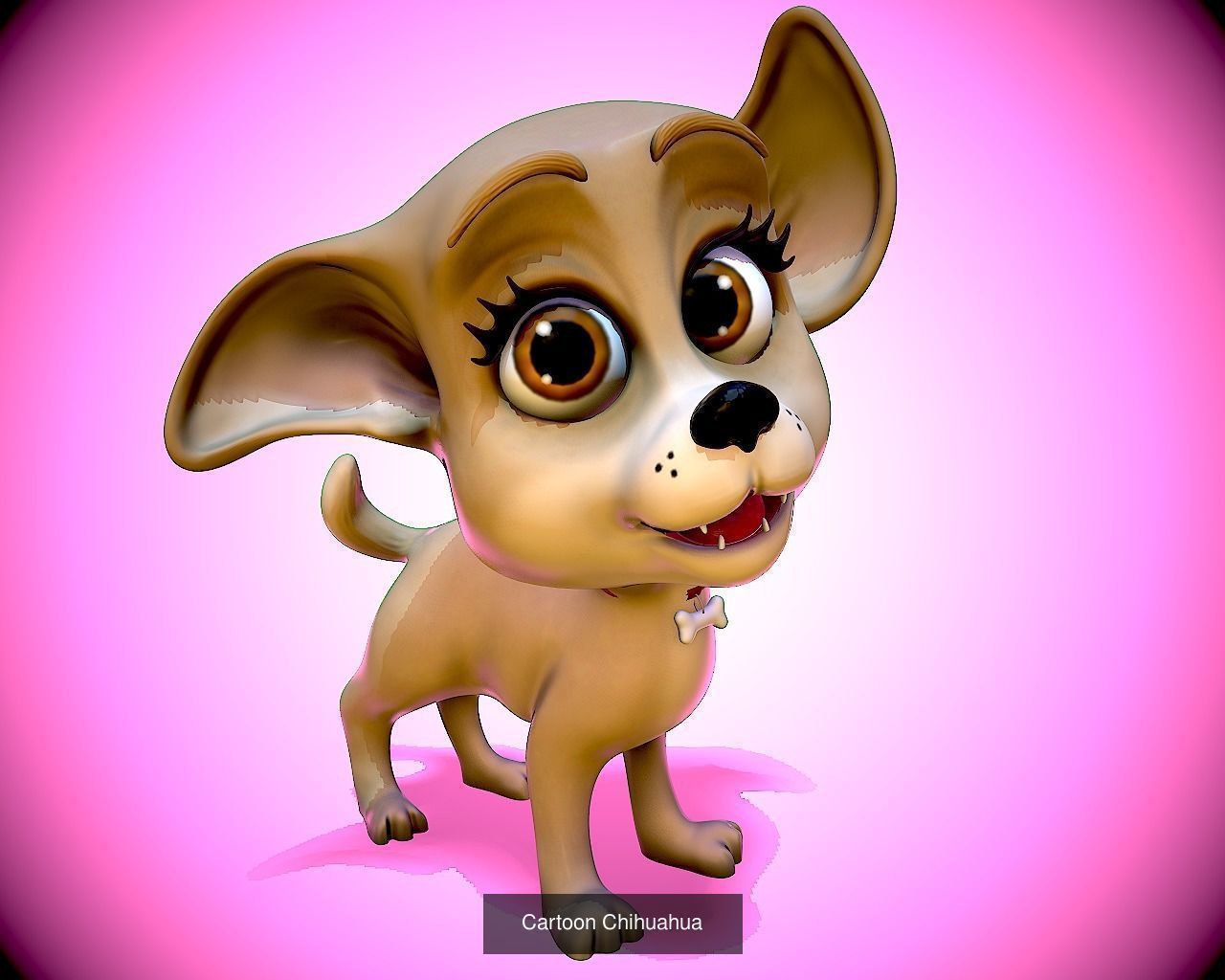 Cartoon dog pack 3D Model Collection_12