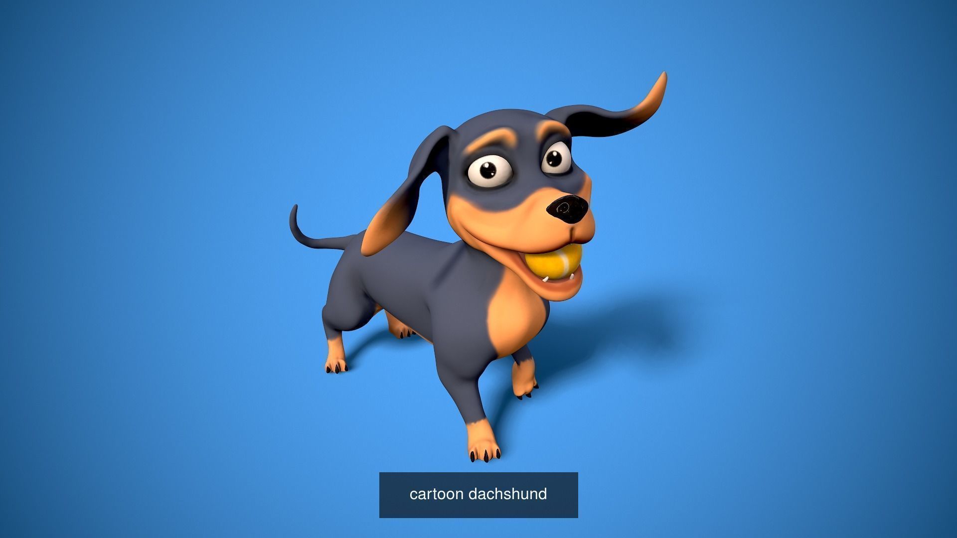 Cartoon dog pack 3D Model Collection_11