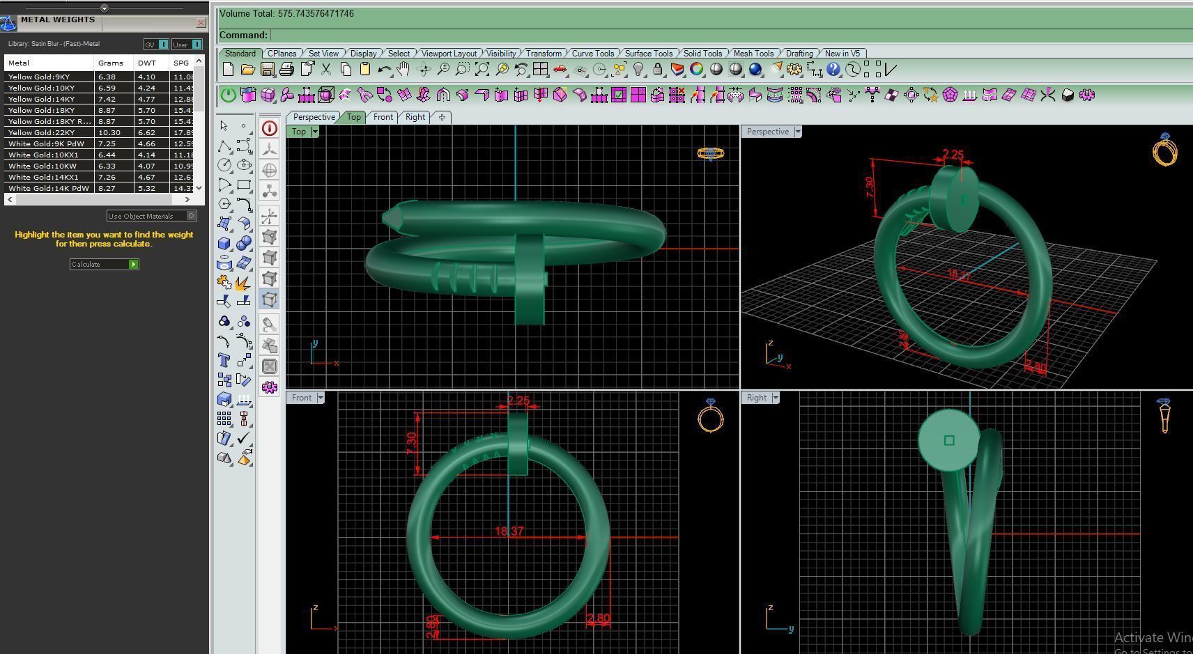 Ring M81 Women ring Size 8 25 US 3D print model_8