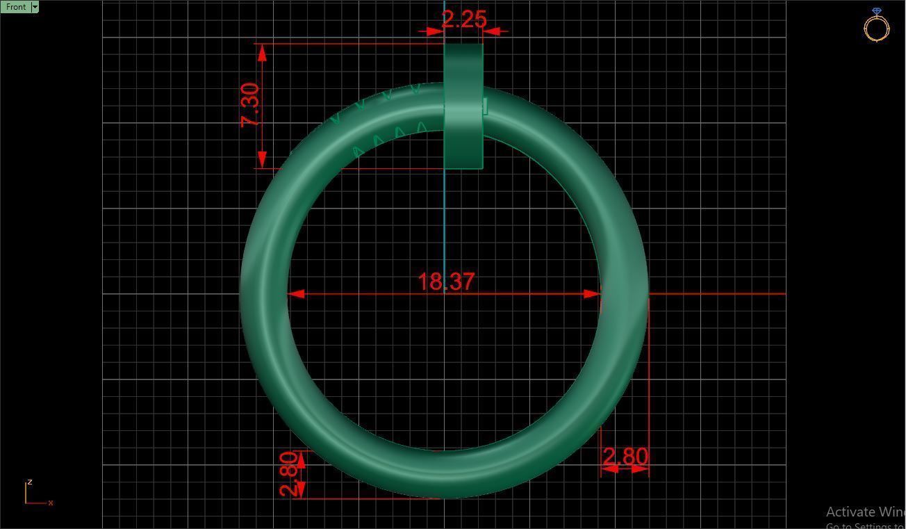 Ring M81 Women ring Size 8 25 US 3D print model_9