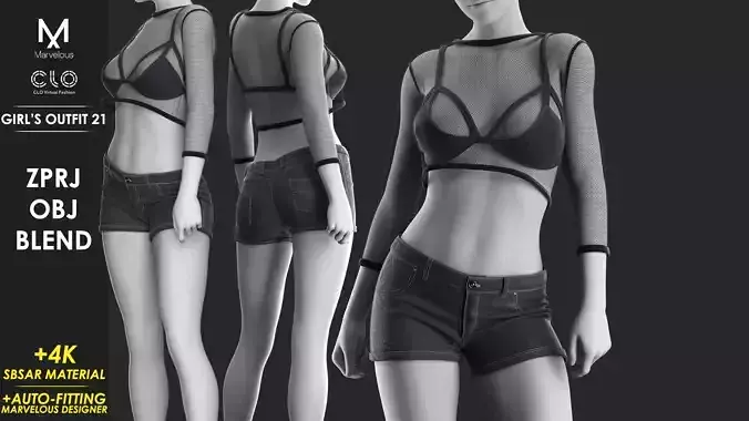 Girls Outfit 21 - Marvelous Designer