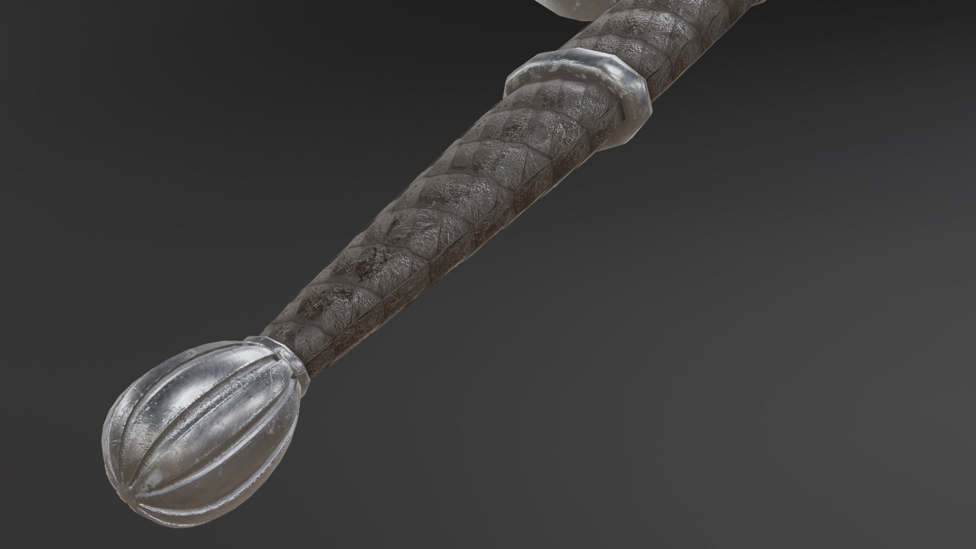 Engraved Medieval Dagger Low-poly 3D model_6