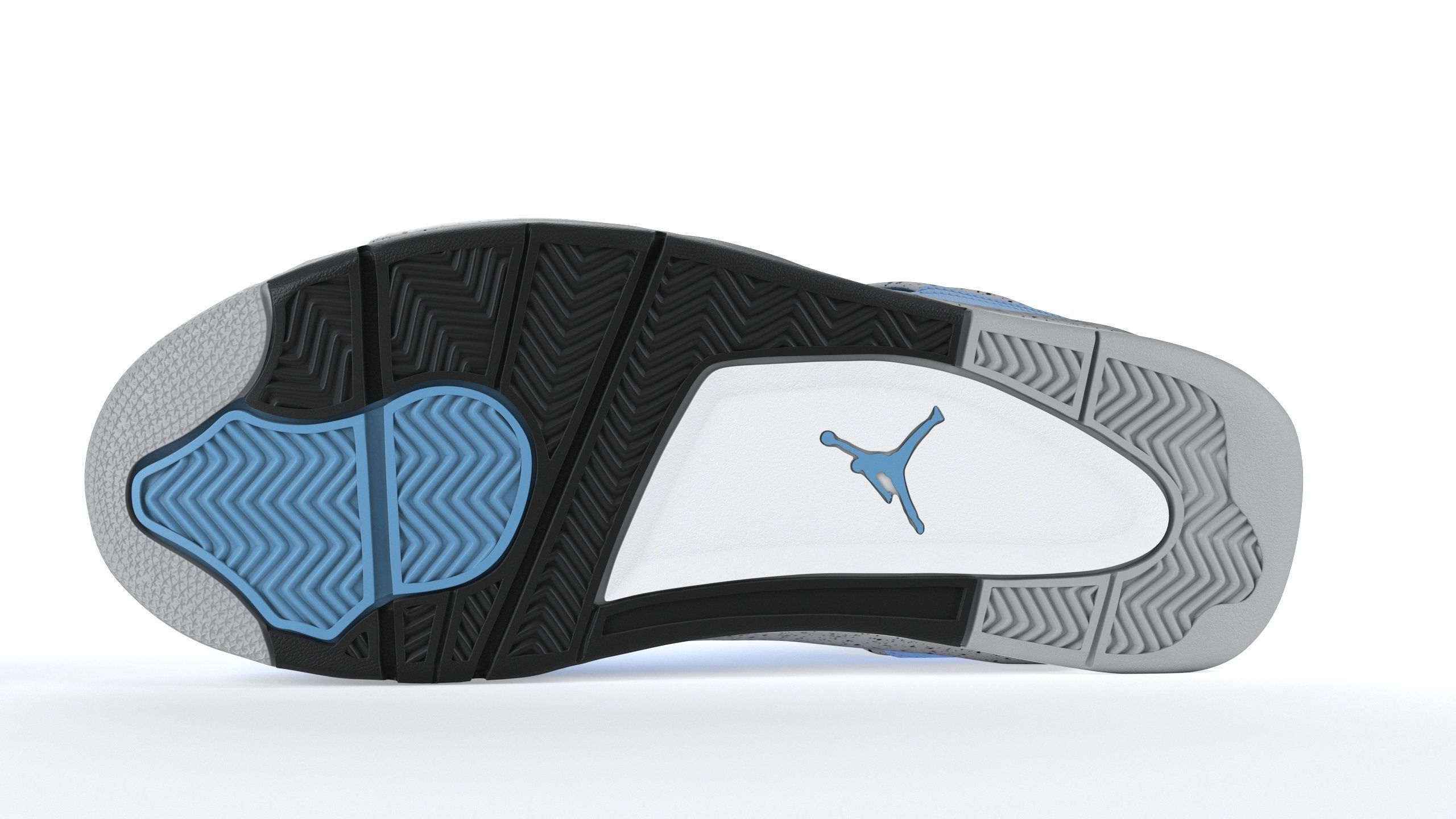 Jordan 4 Retro University Blue PBR 3D model_9