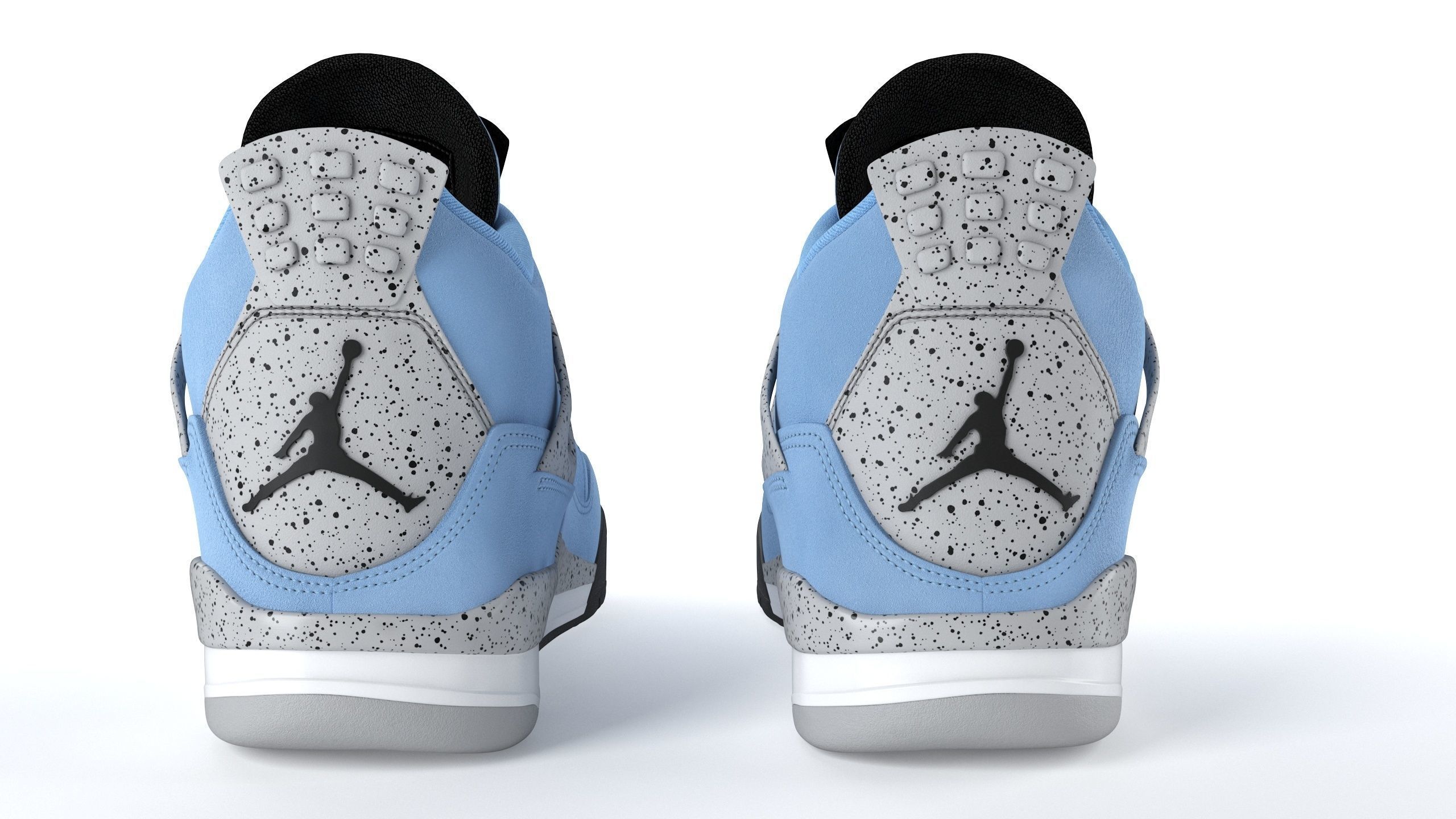 Jordan 4 Retro University Blue PBR 3D model_6