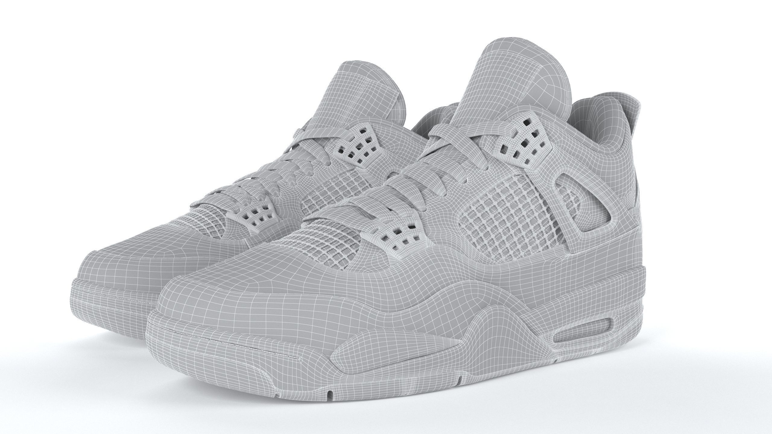 Jordan 4 Retro University Blue PBR 3D model_12