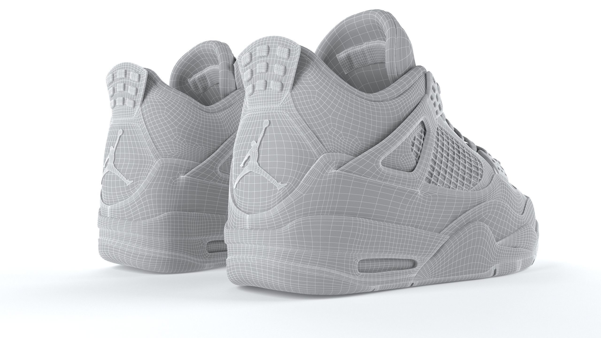 Jordan 4 Retro University Blue PBR 3D model_14