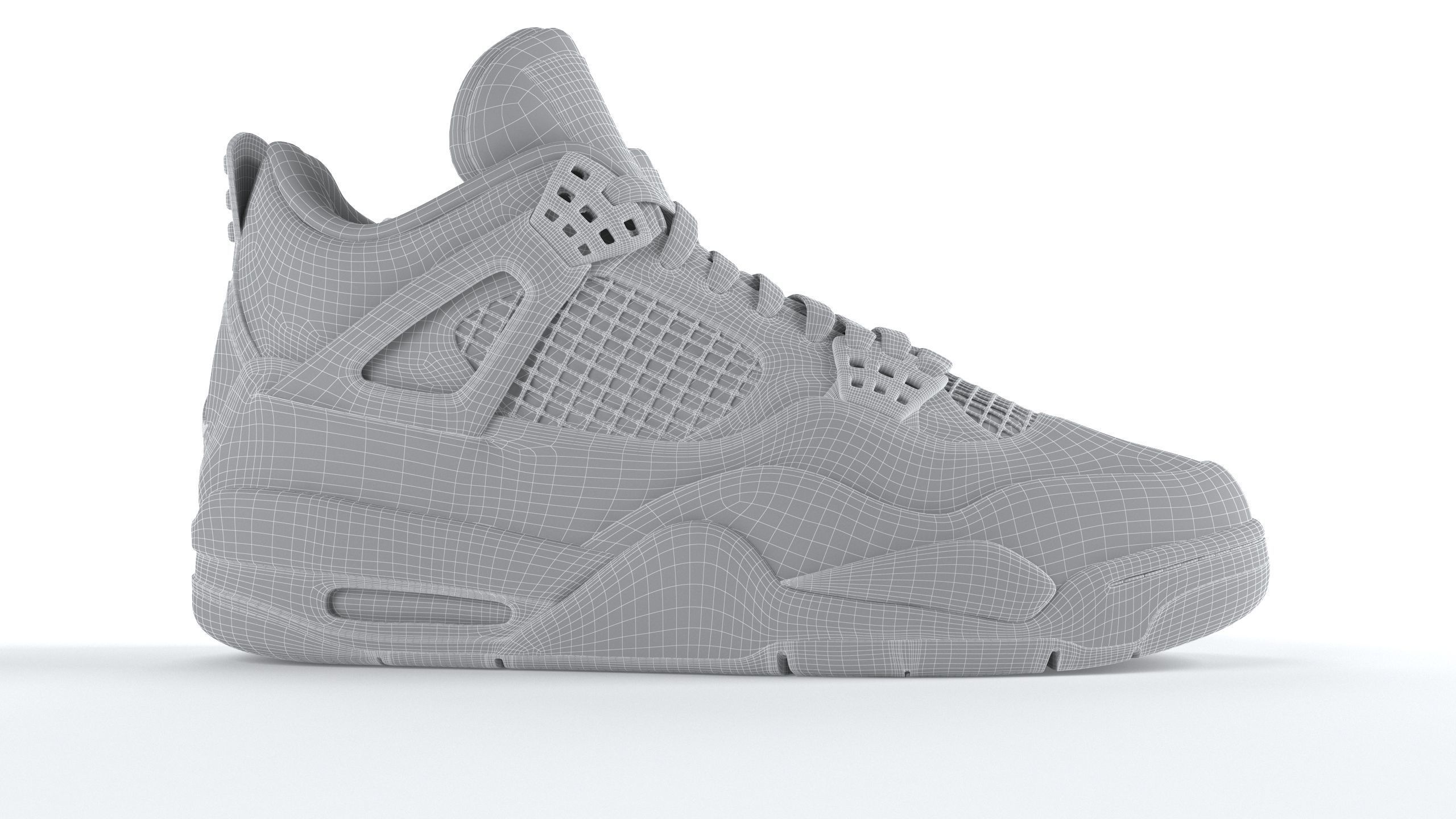 Jordan 4 Retro University Blue PBR 3D model_13