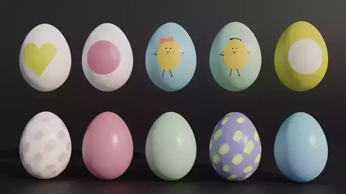 Cute Easter Egg 3D model