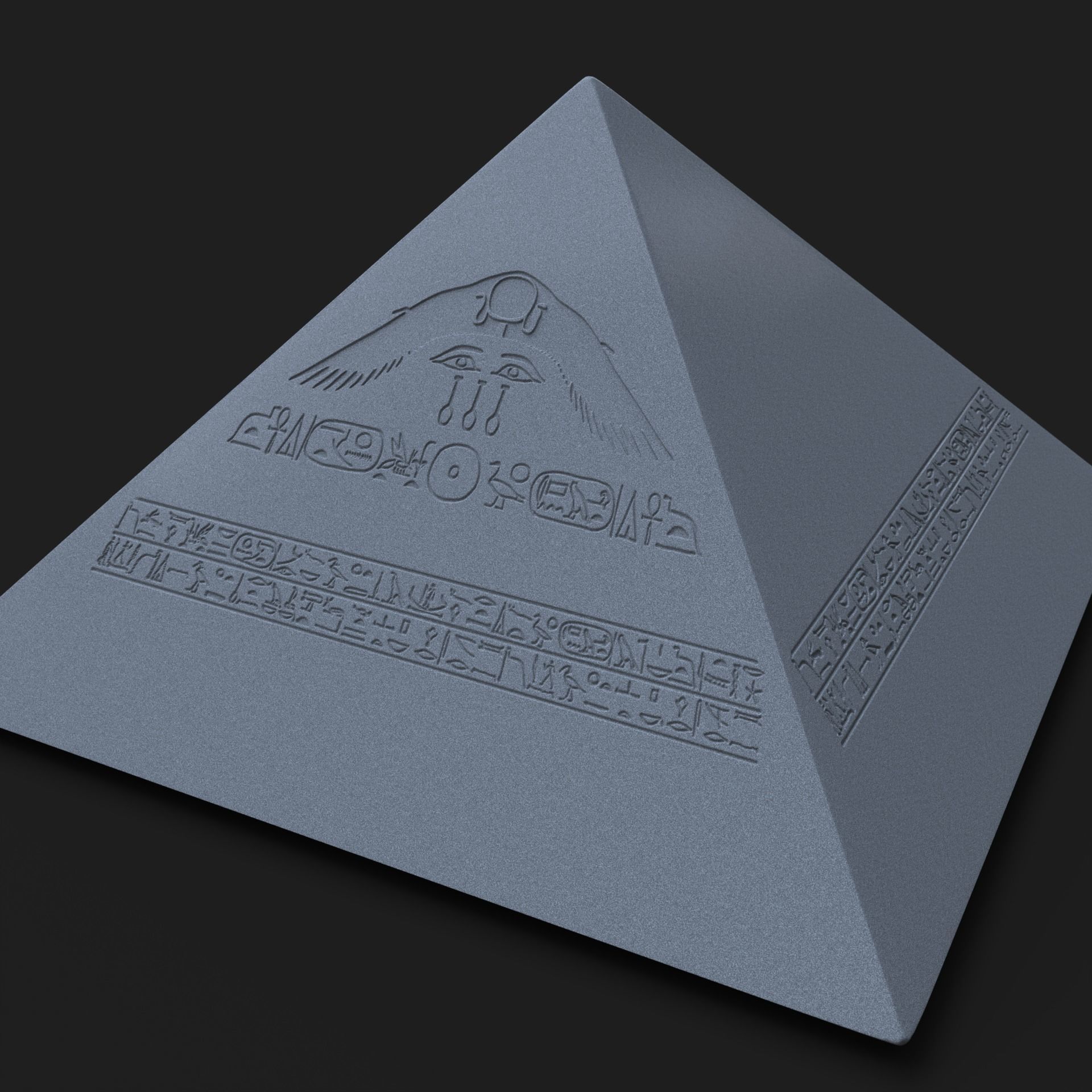 Benben stone - Pyramidion of Amenemhat III 3D print model_7