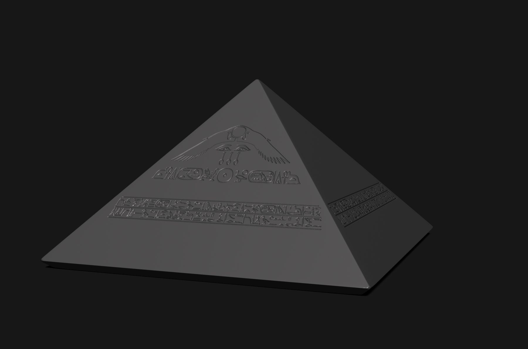 Benben stone - Pyramidion of Amenemhat III 3D print model_3