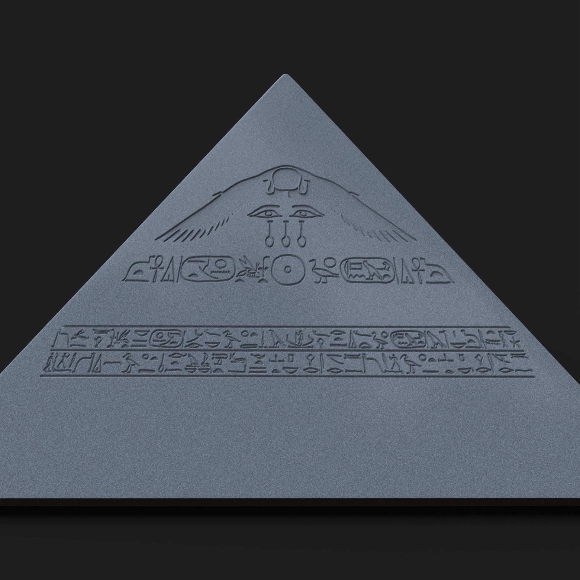 Benben stone - Pyramidion of Amenemhat III 3D print model_2