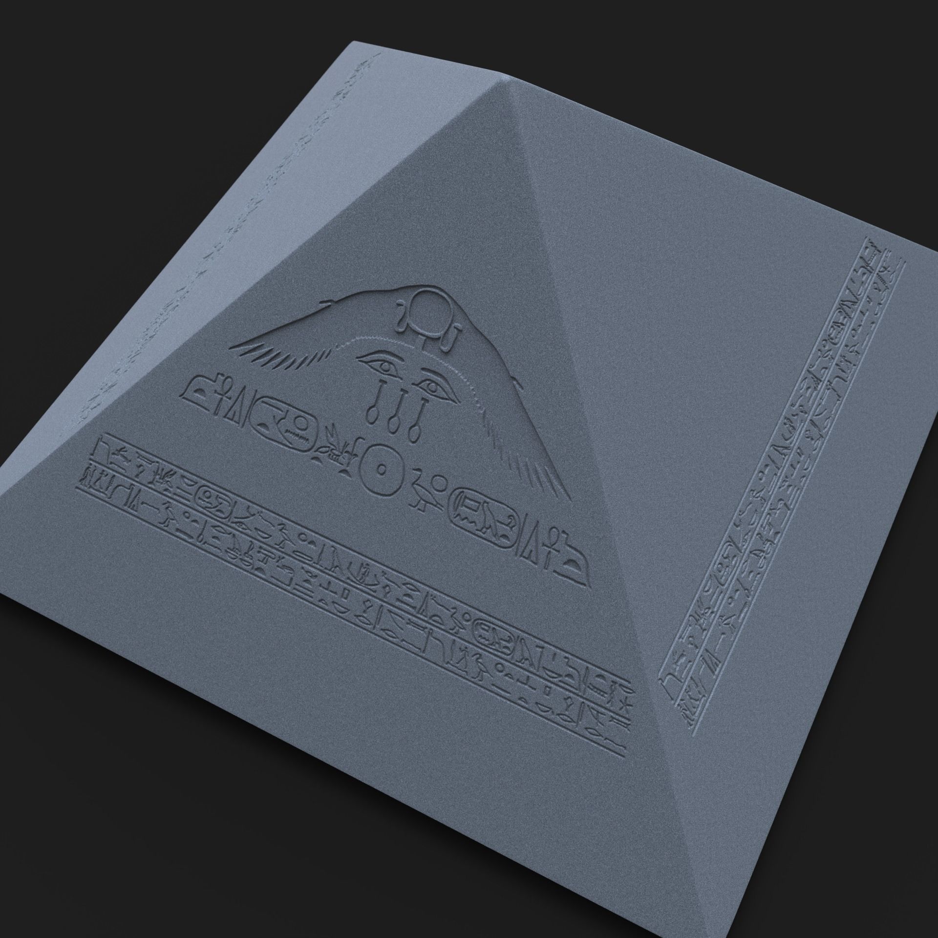 Benben stone - Pyramidion of Amenemhat III 3D print model_1