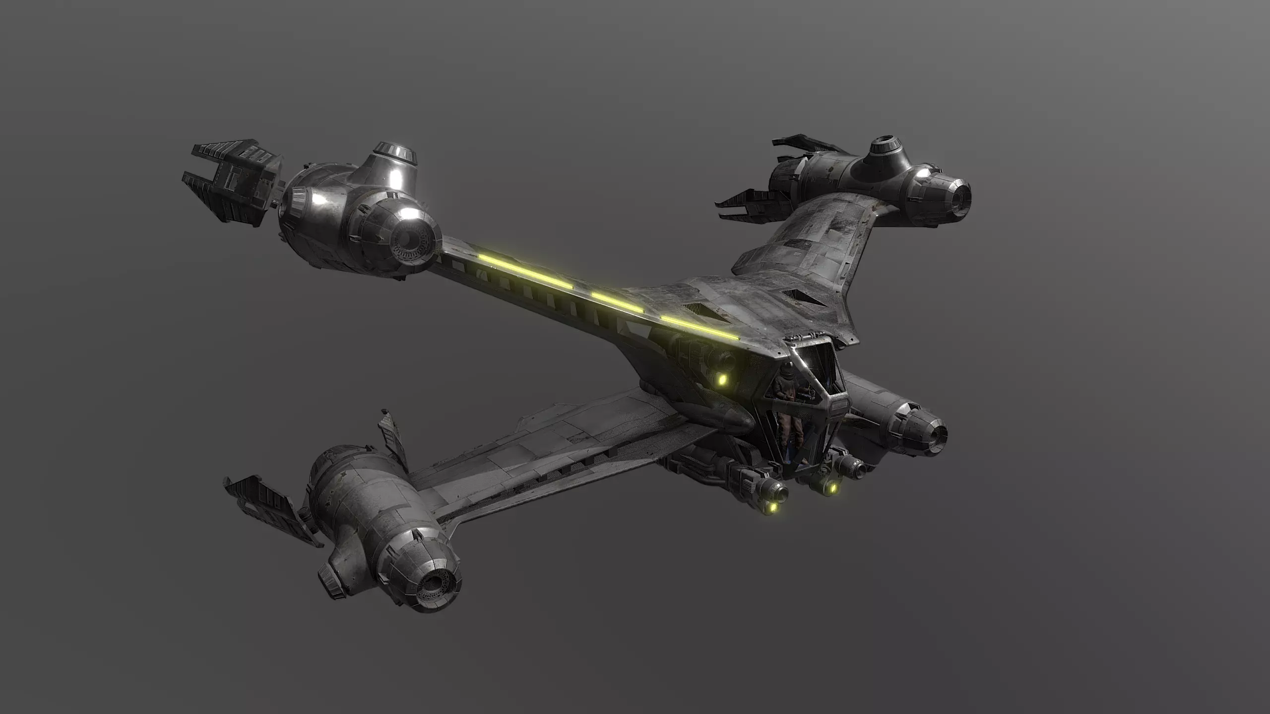 13Starfury spaceship Free 3D model