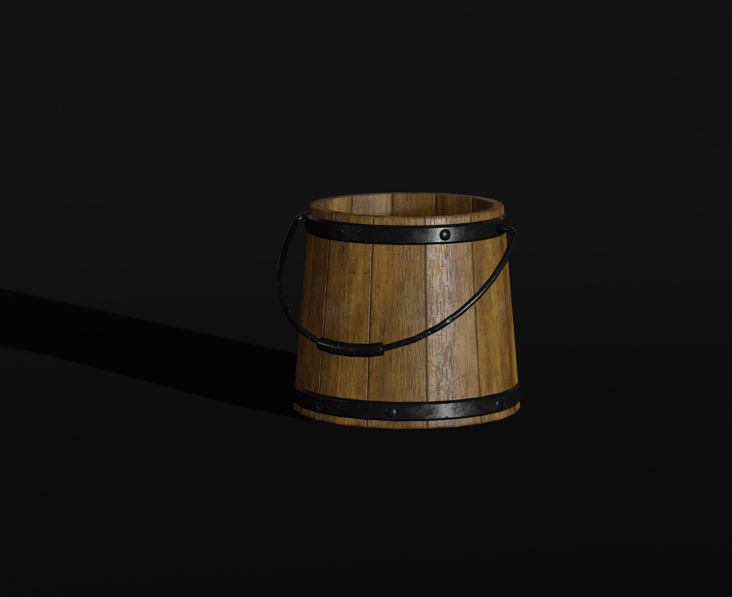 LowPoly PBR 35 Wooden Crate Barrel props Pack 3D Models Low-poly 3D model_75