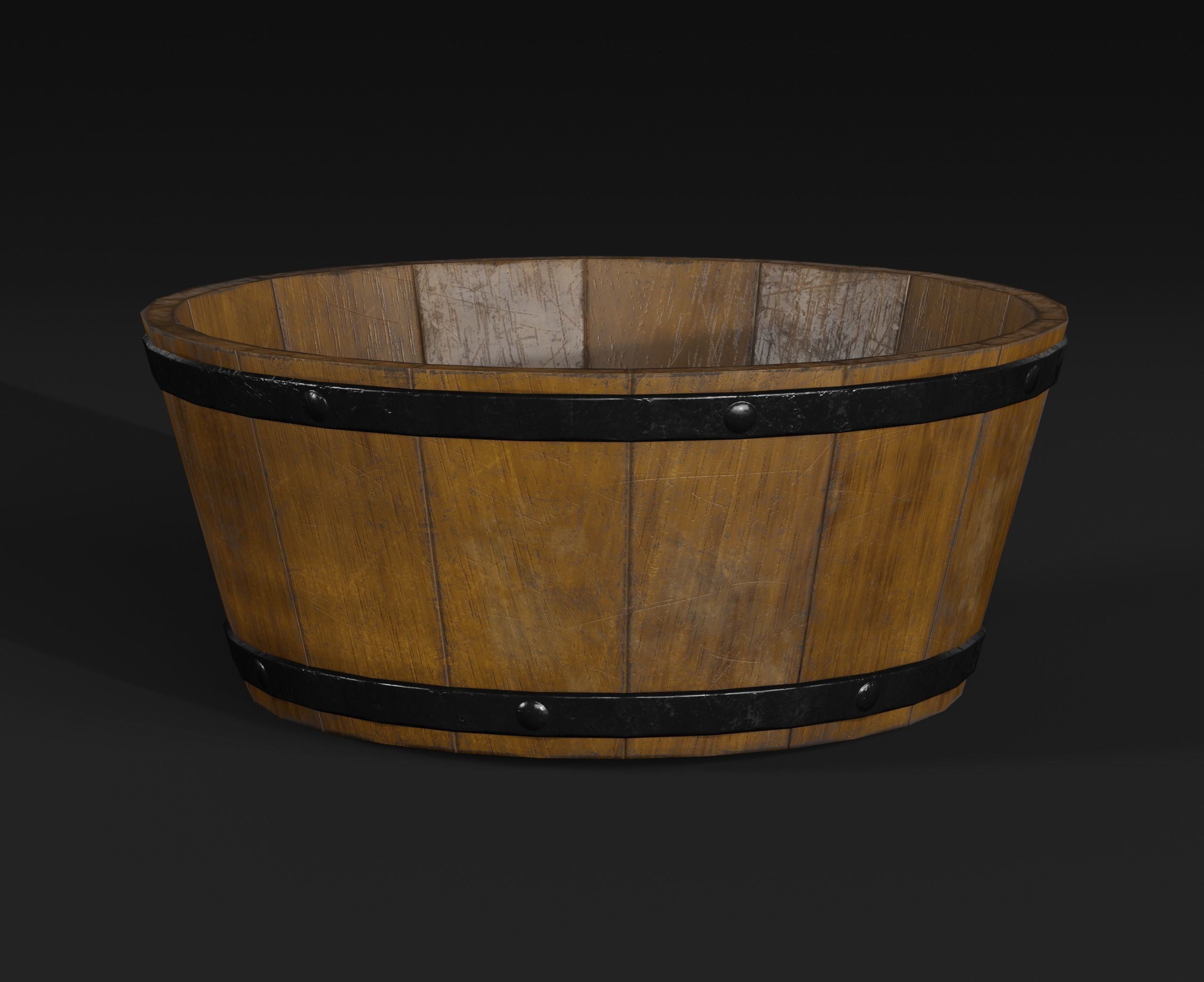 LowPoly PBR 35 Wooden Crate Barrel props Pack 3D Models Low-poly 3D model_70