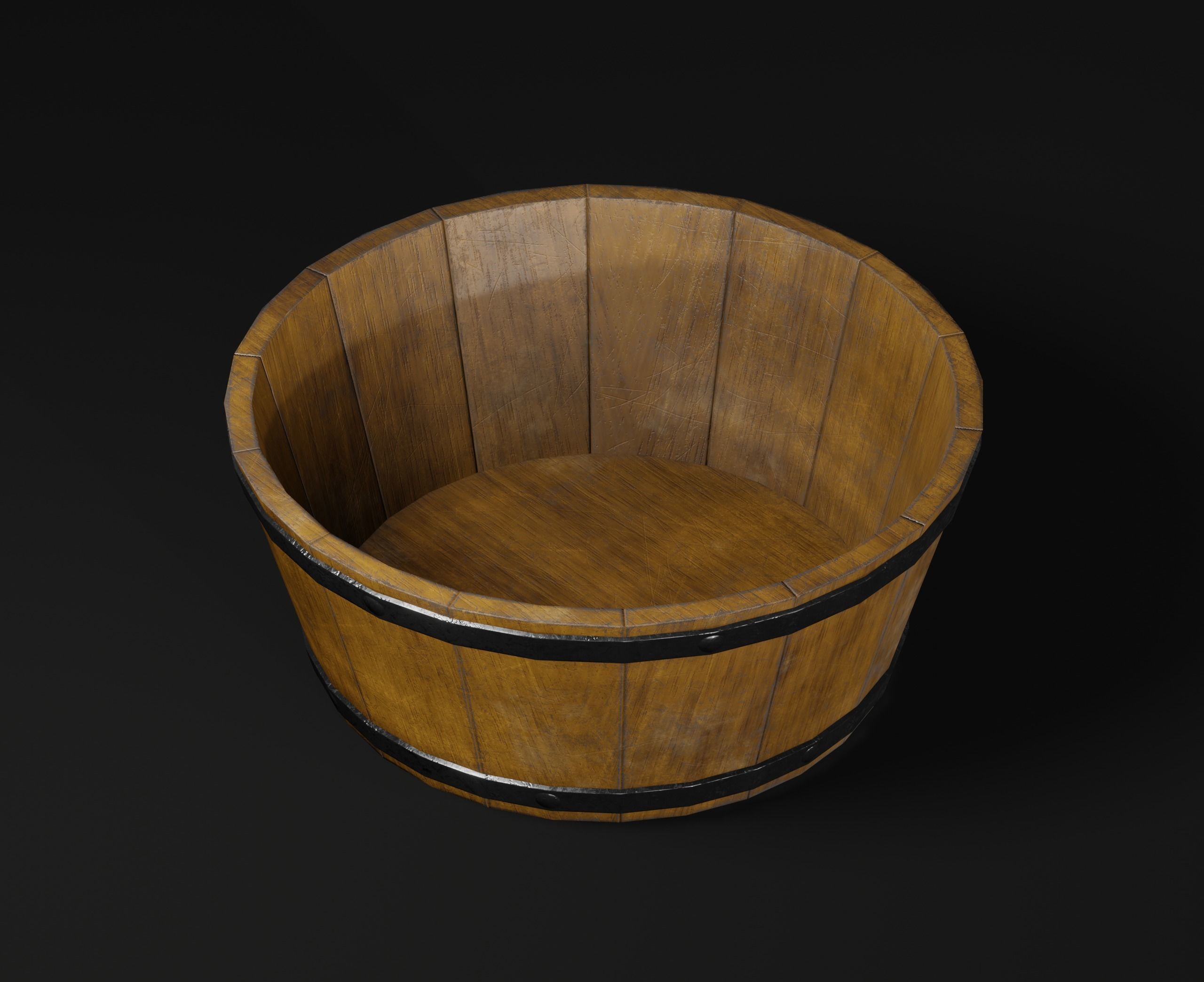 LowPoly PBR 35 Wooden Crate Barrel props Pack 3D Models Low-poly 3D model_69