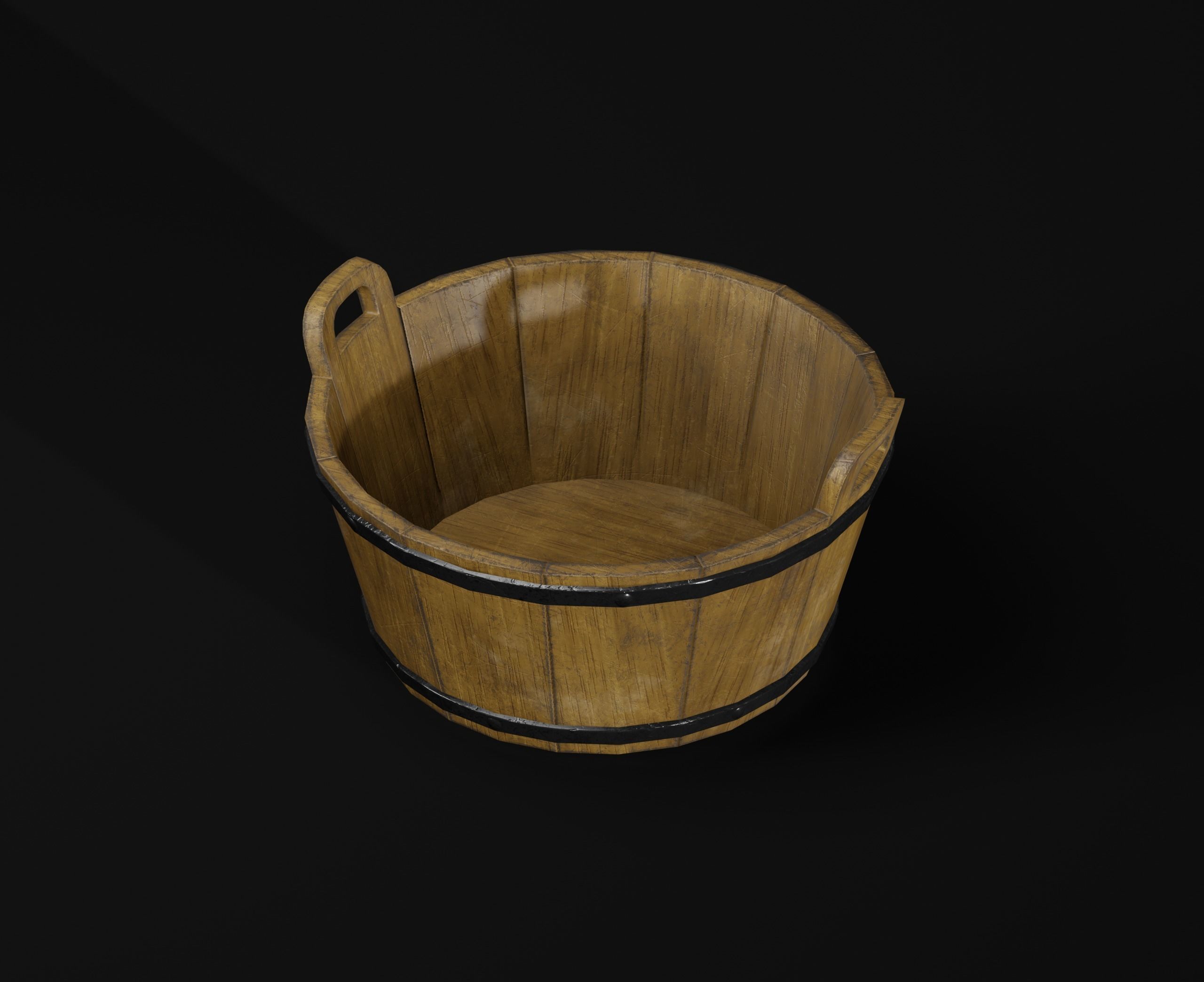 LowPoly PBR 35 Wooden Crate Barrel props Pack 3D Models Low-poly 3D model_71