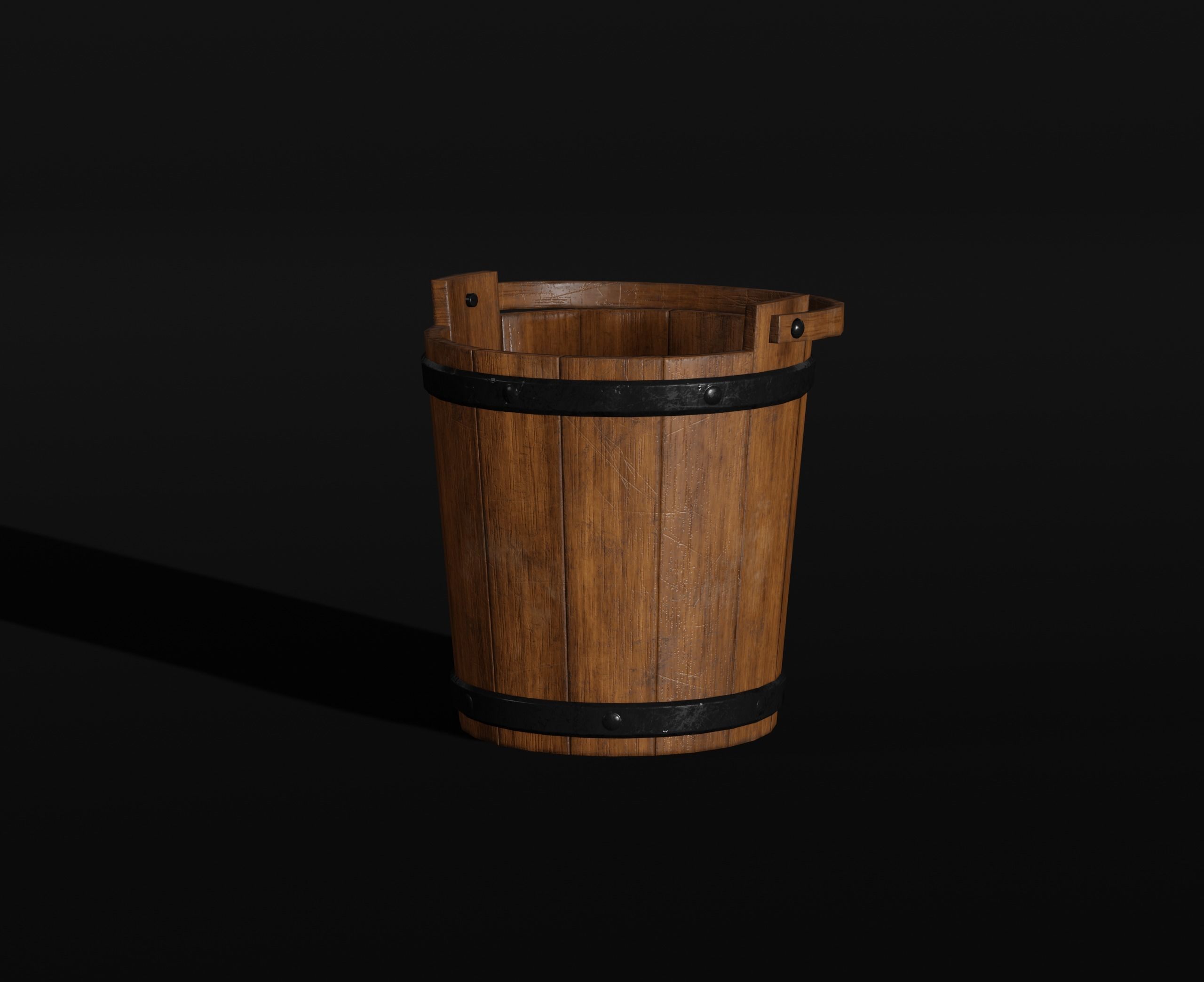 LowPoly PBR 35 Wooden Crate Barrel props Pack 3D Models Low-poly 3D model_73