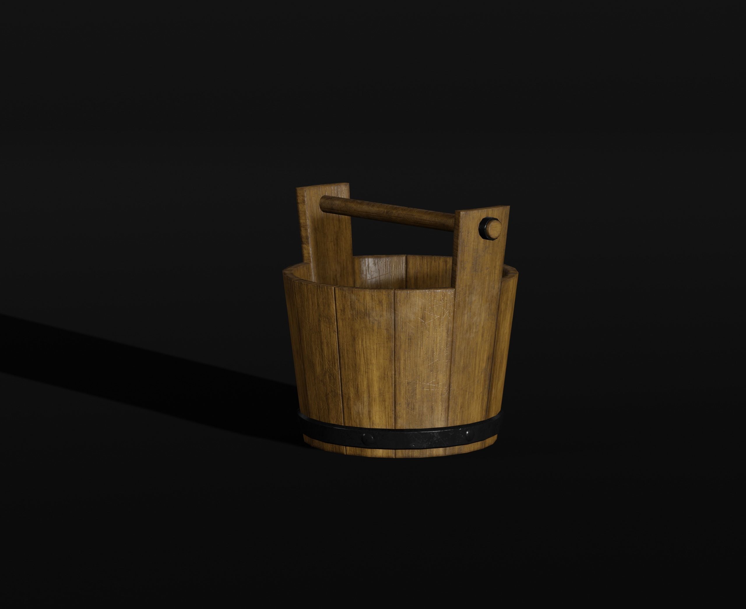 LowPoly PBR 35 Wooden Crate Barrel props Pack 3D Models Low-poly 3D model_74