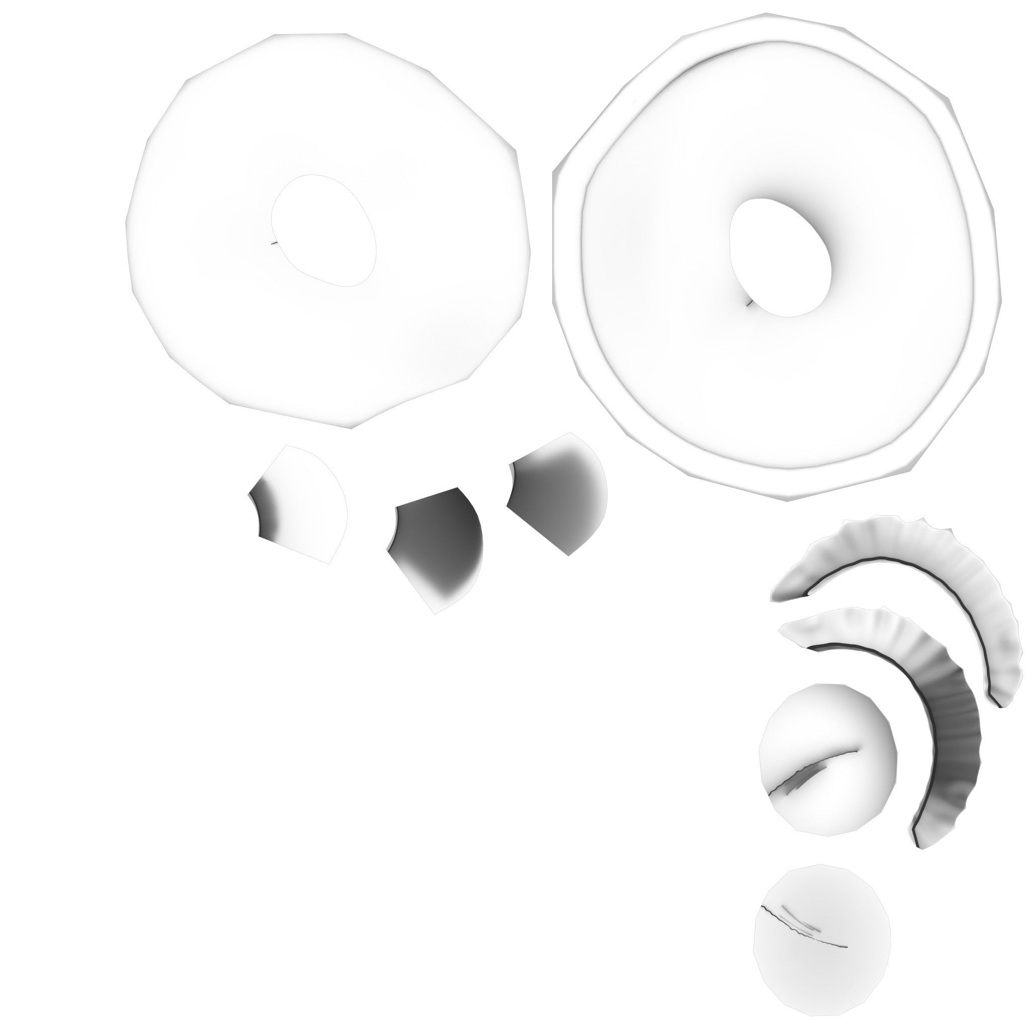 Female Feathers Decorated Big Vintage Red Derby Hat Low-poly 3D model_11