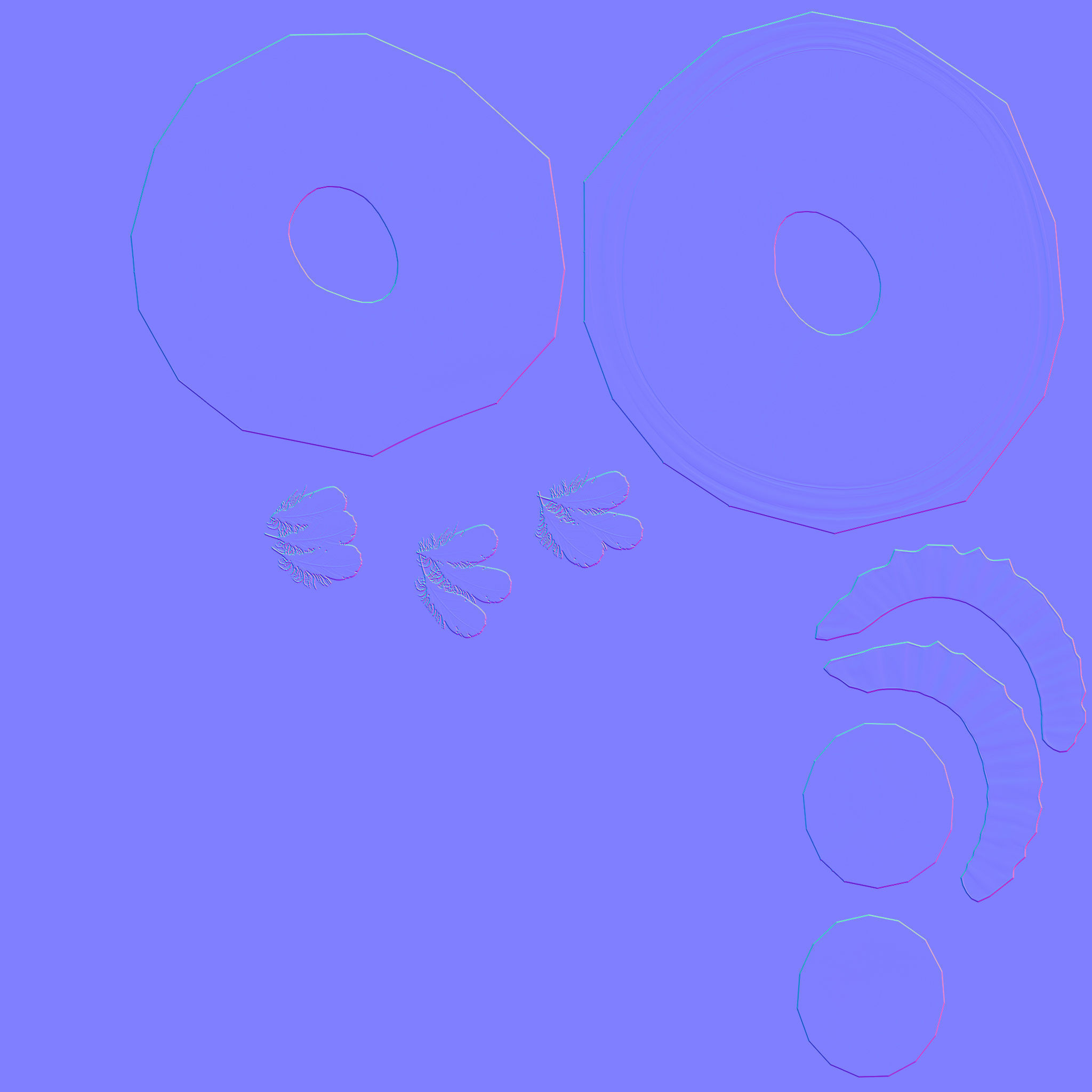 Female Feathers Decorated Big Vintage Red Derby Hat Low-poly 3D model_9