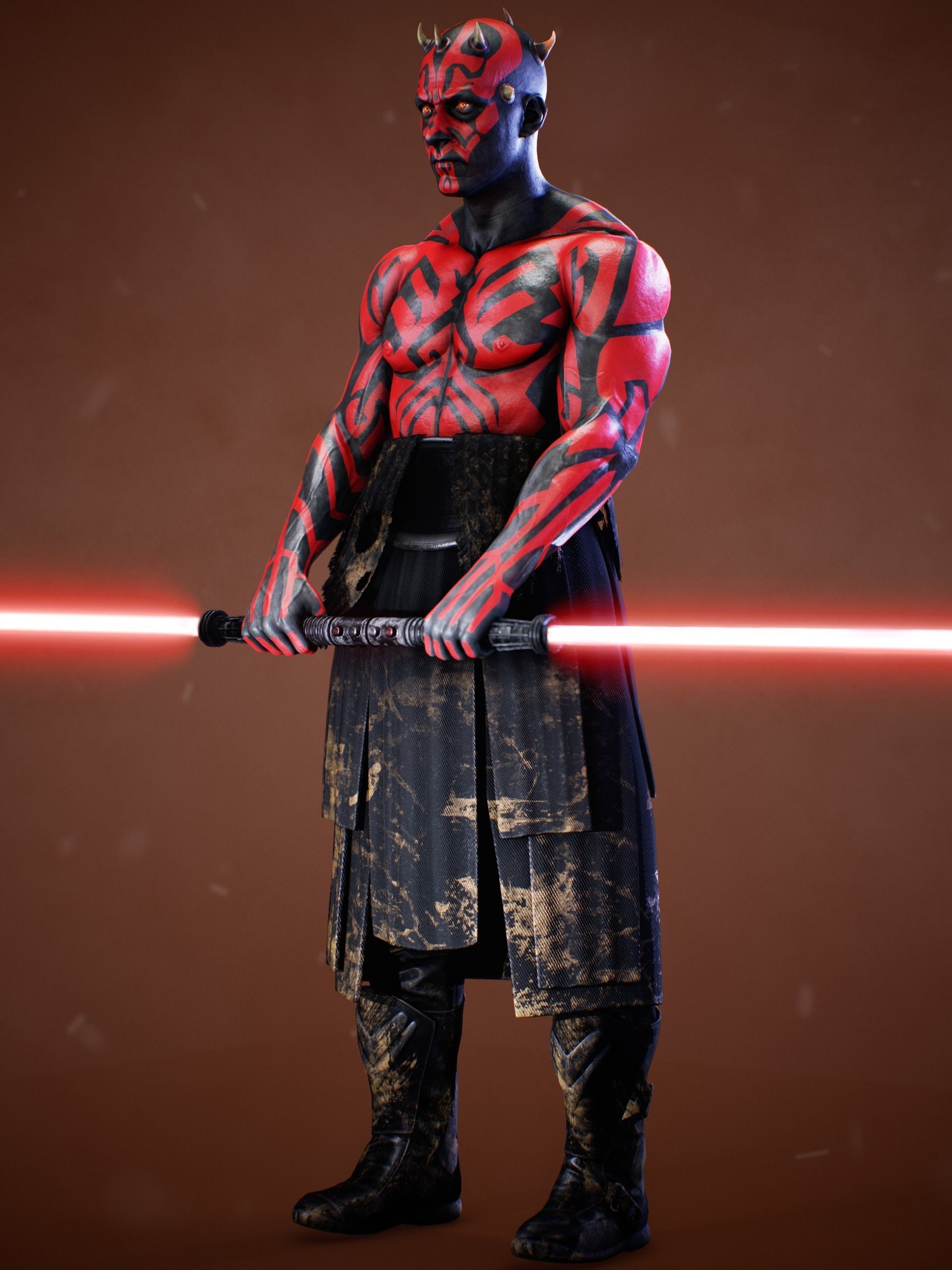 Darth Maul - Original Look Low-poly 3D model_11
